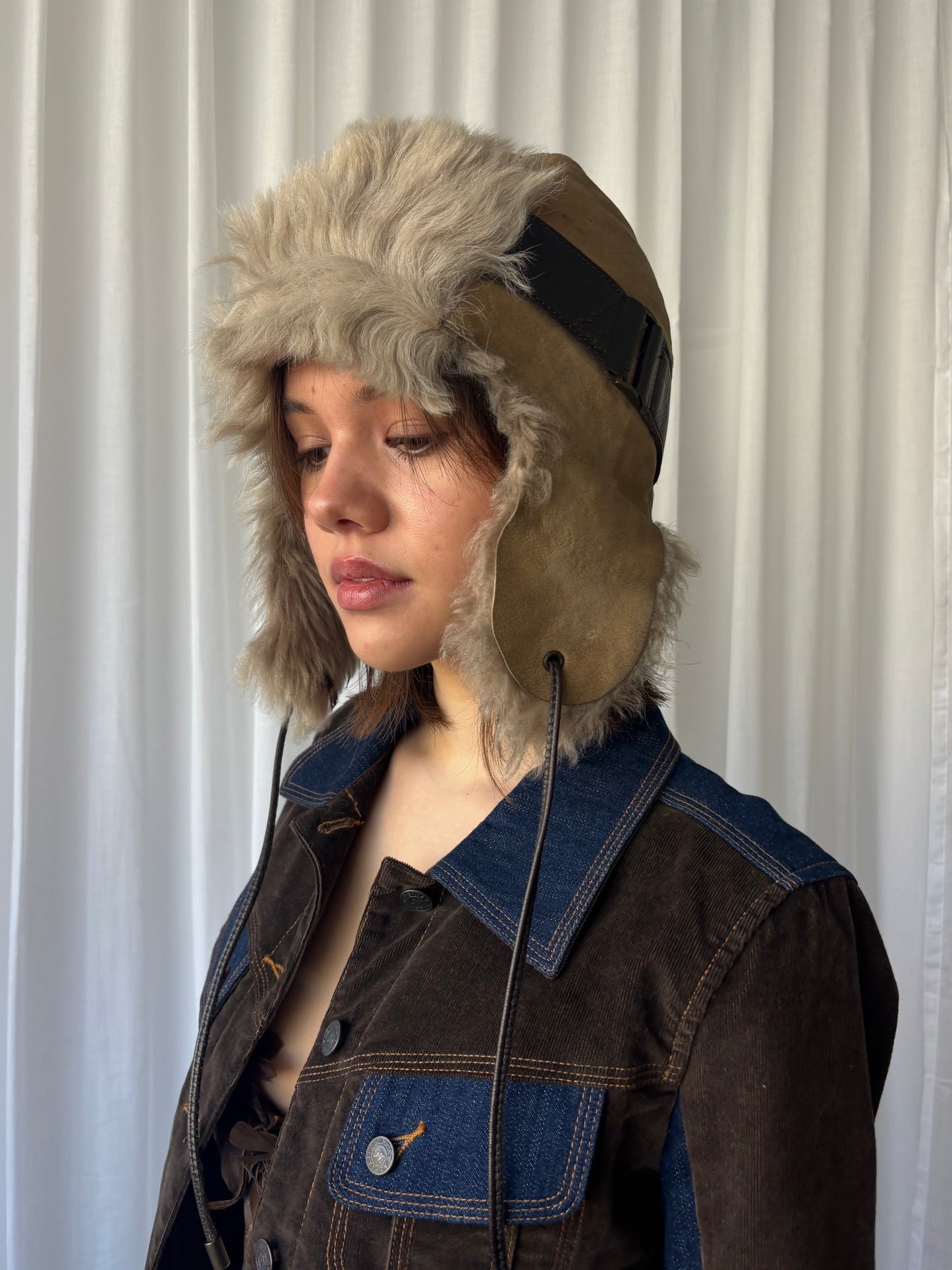 Karl Donoghue Shearling Aviator Hat