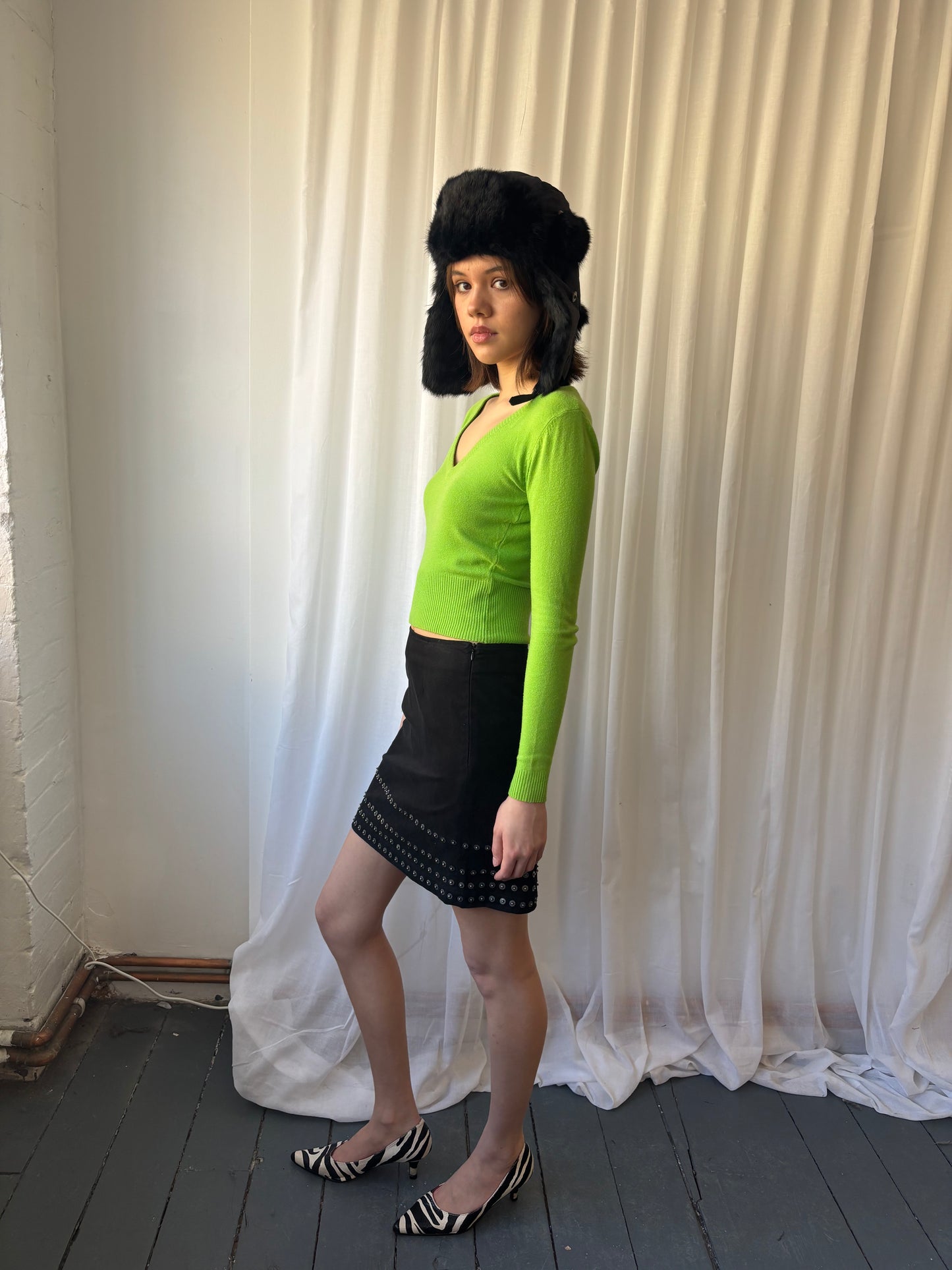 Moschino Black Popper Skirt
