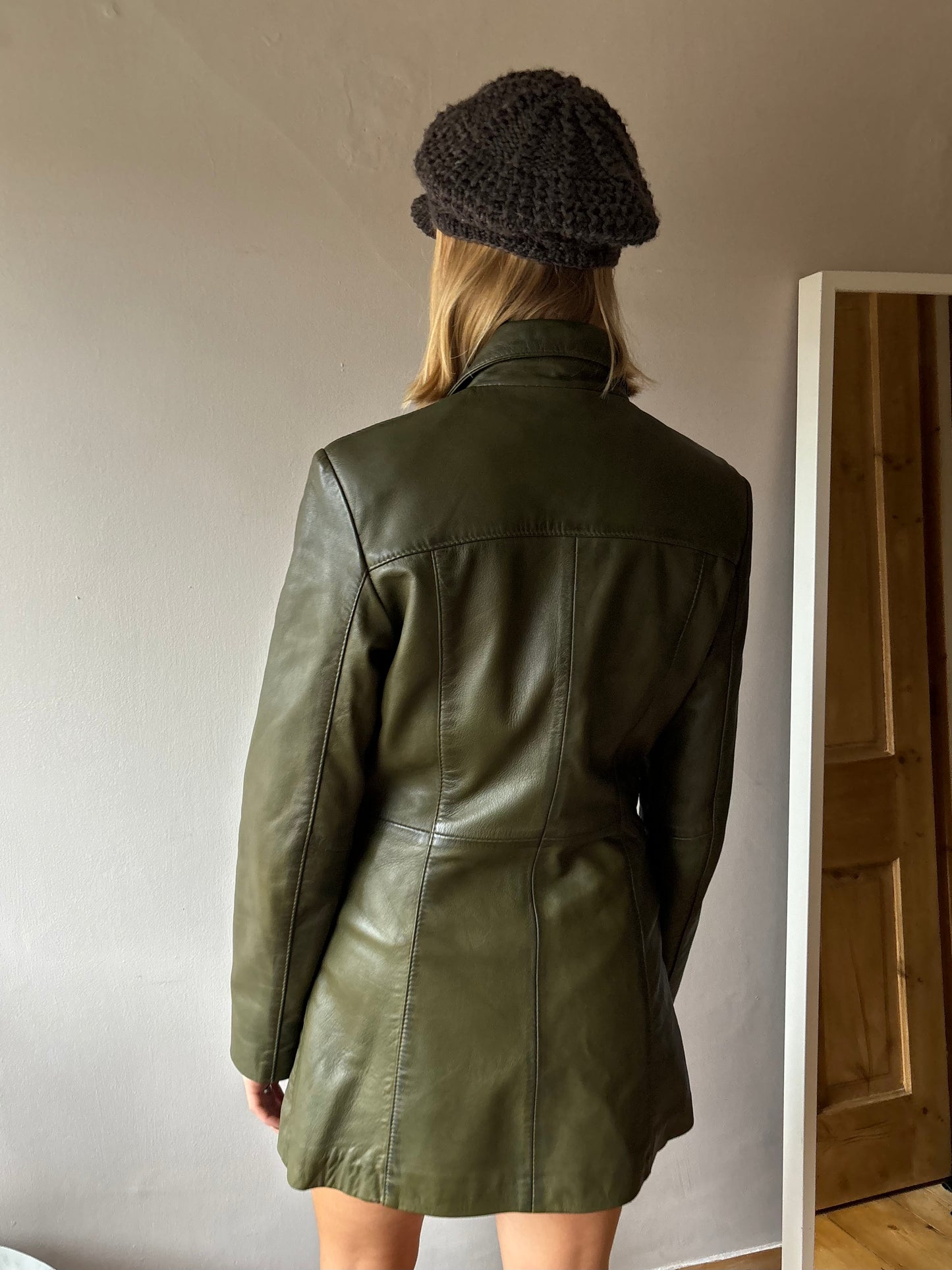 Carrie Hoxton Olive Leather Jacket