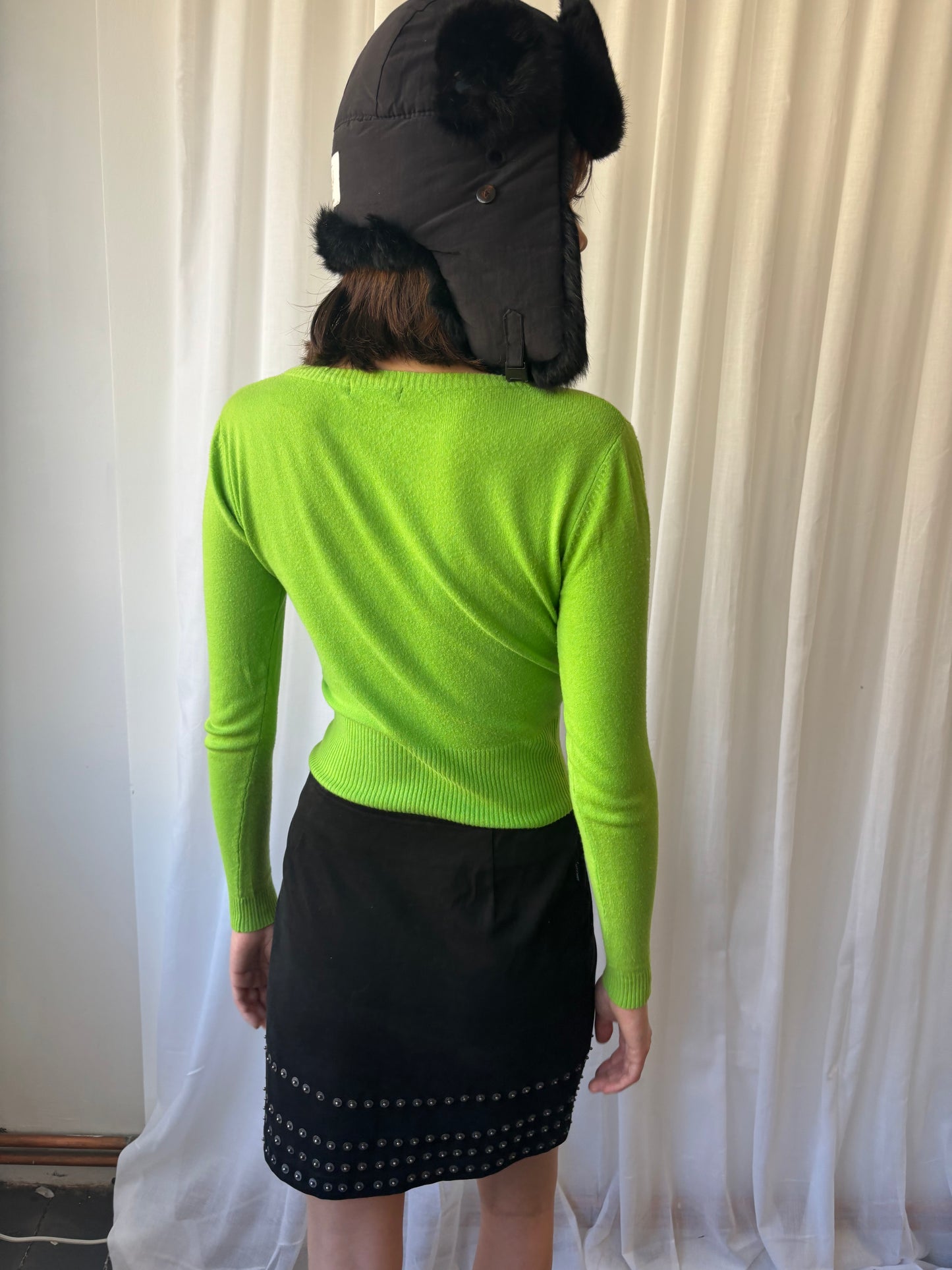 Moschino Black Popper Skirt