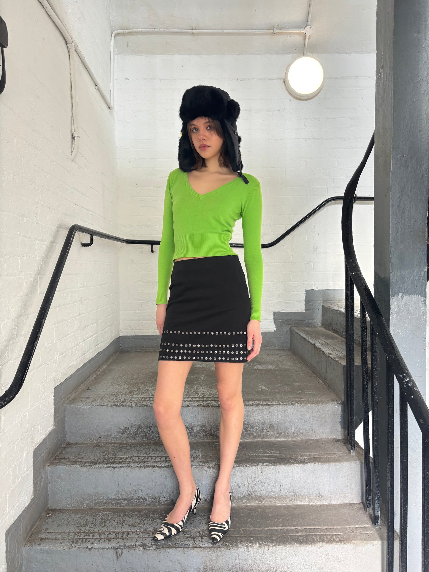 Moschino Black Popper Skirt