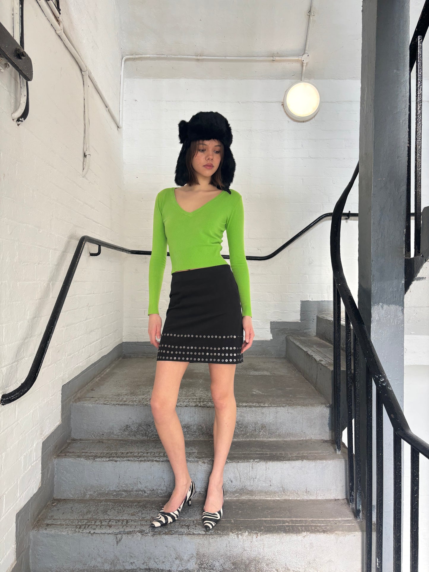Moschino Black Popper Skirt