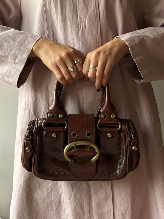 Francesco Biasa Brown Leather Bag