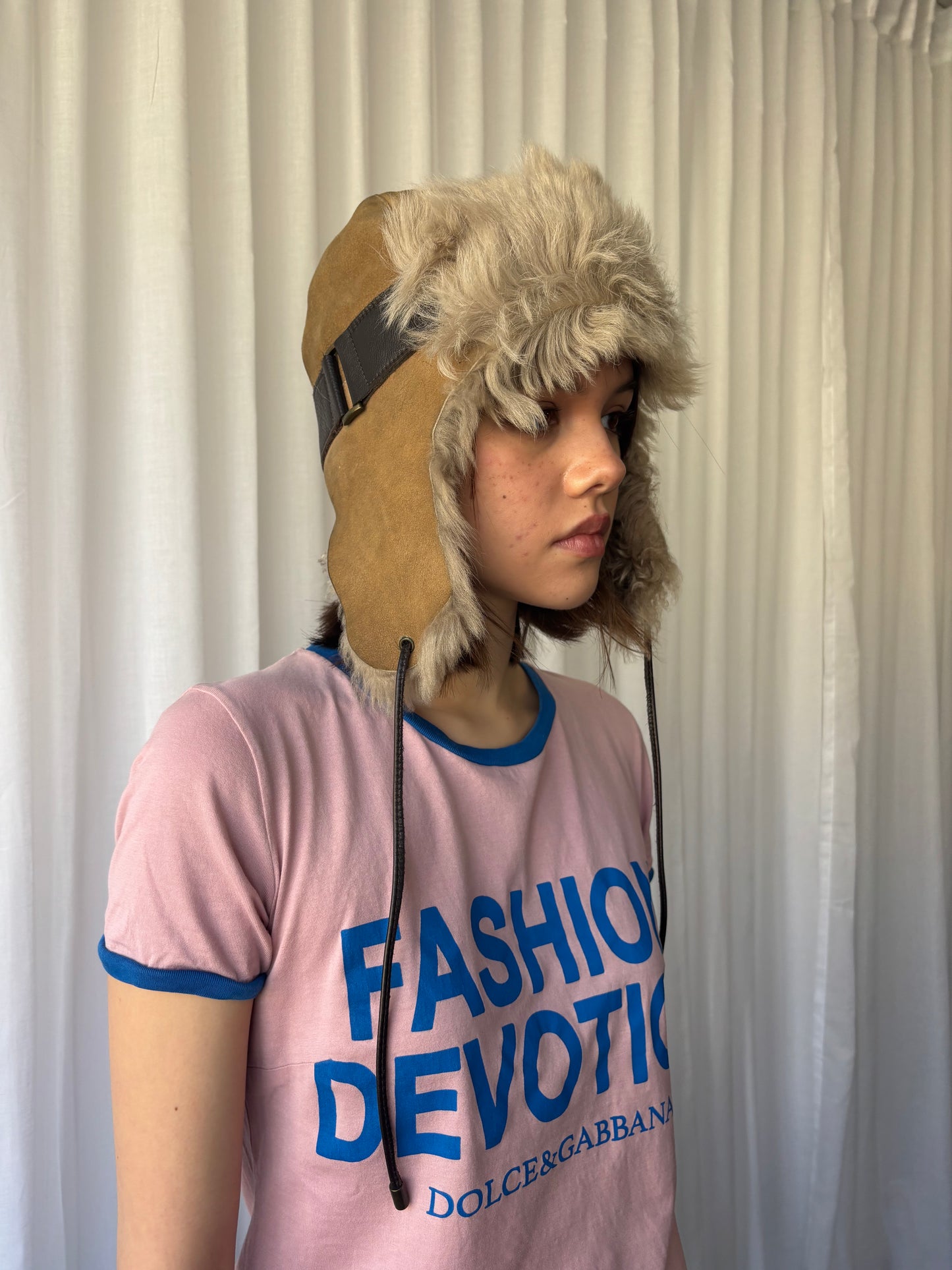 Karl Donoghue Shearling Aviator Hat