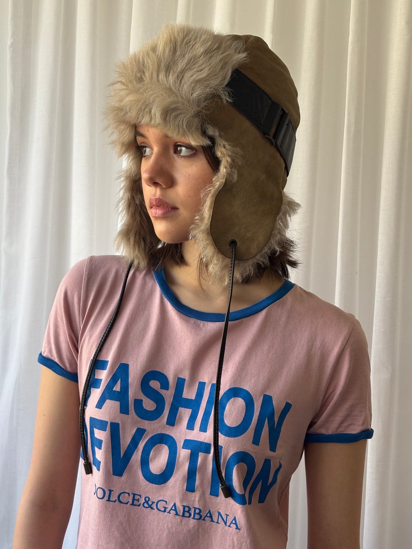 Karl Donoghue Shearling Aviator Hat