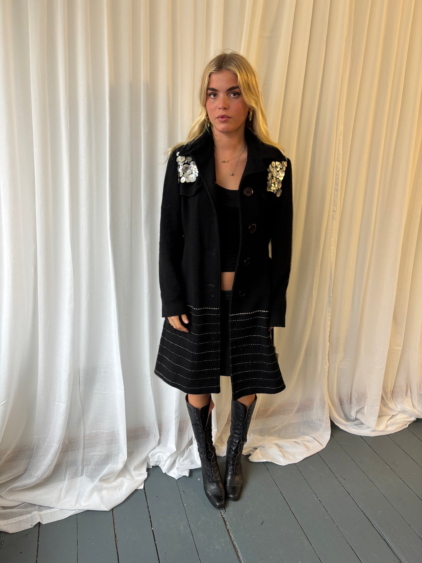 Didier Parakian Black Belted Jacket