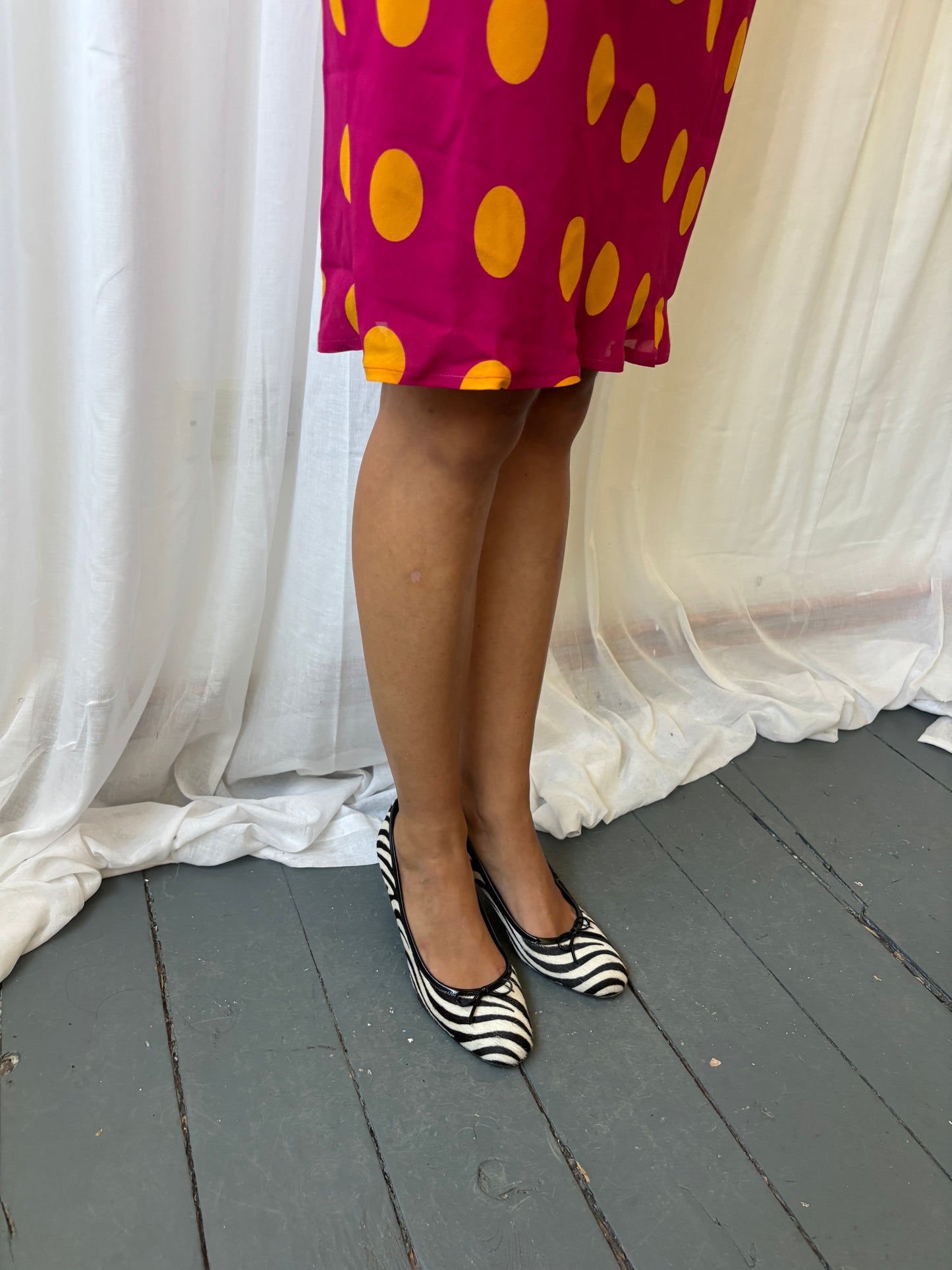 Boden Zebra Kitten Heels