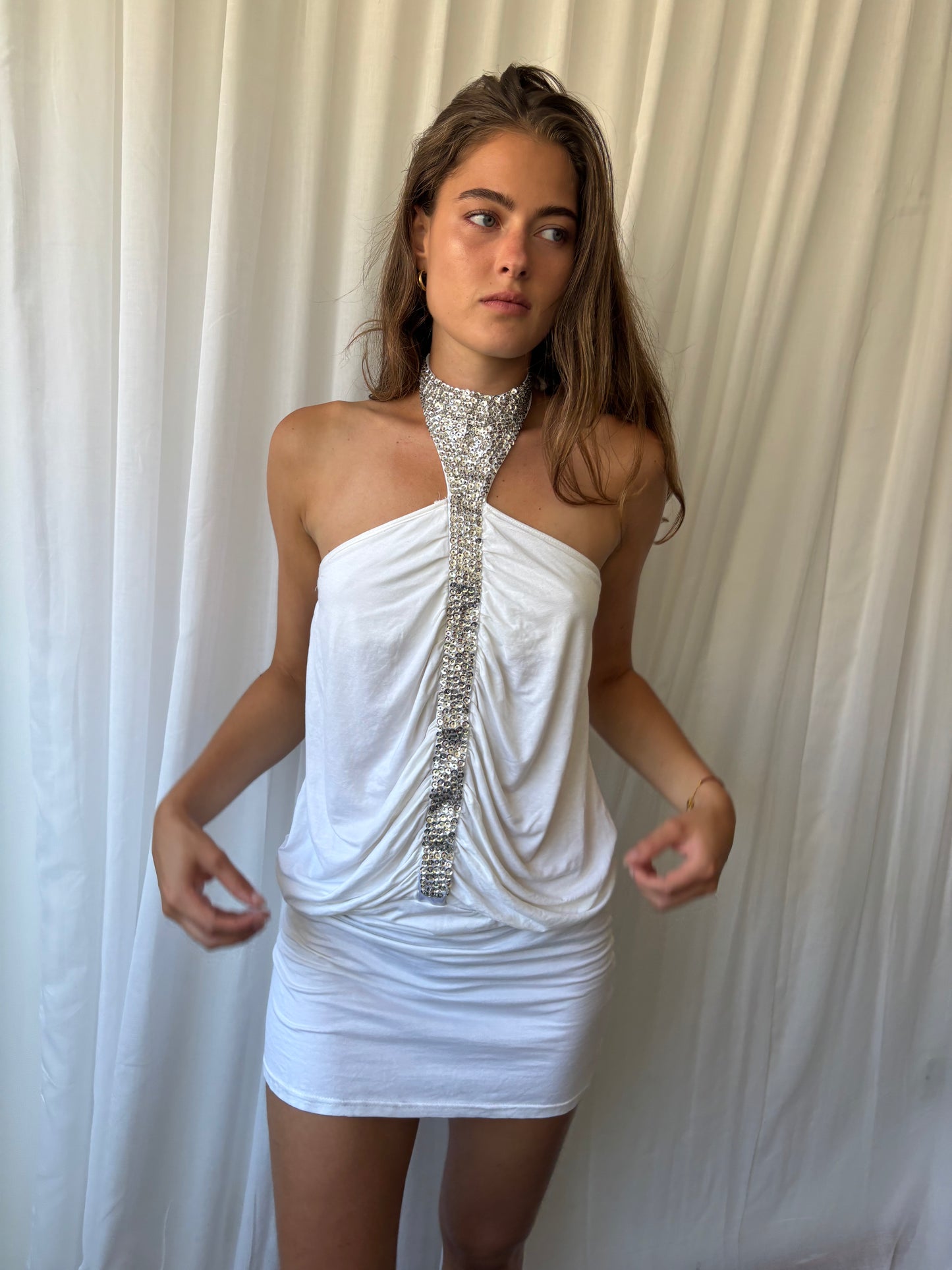Pilot White Halter Dress