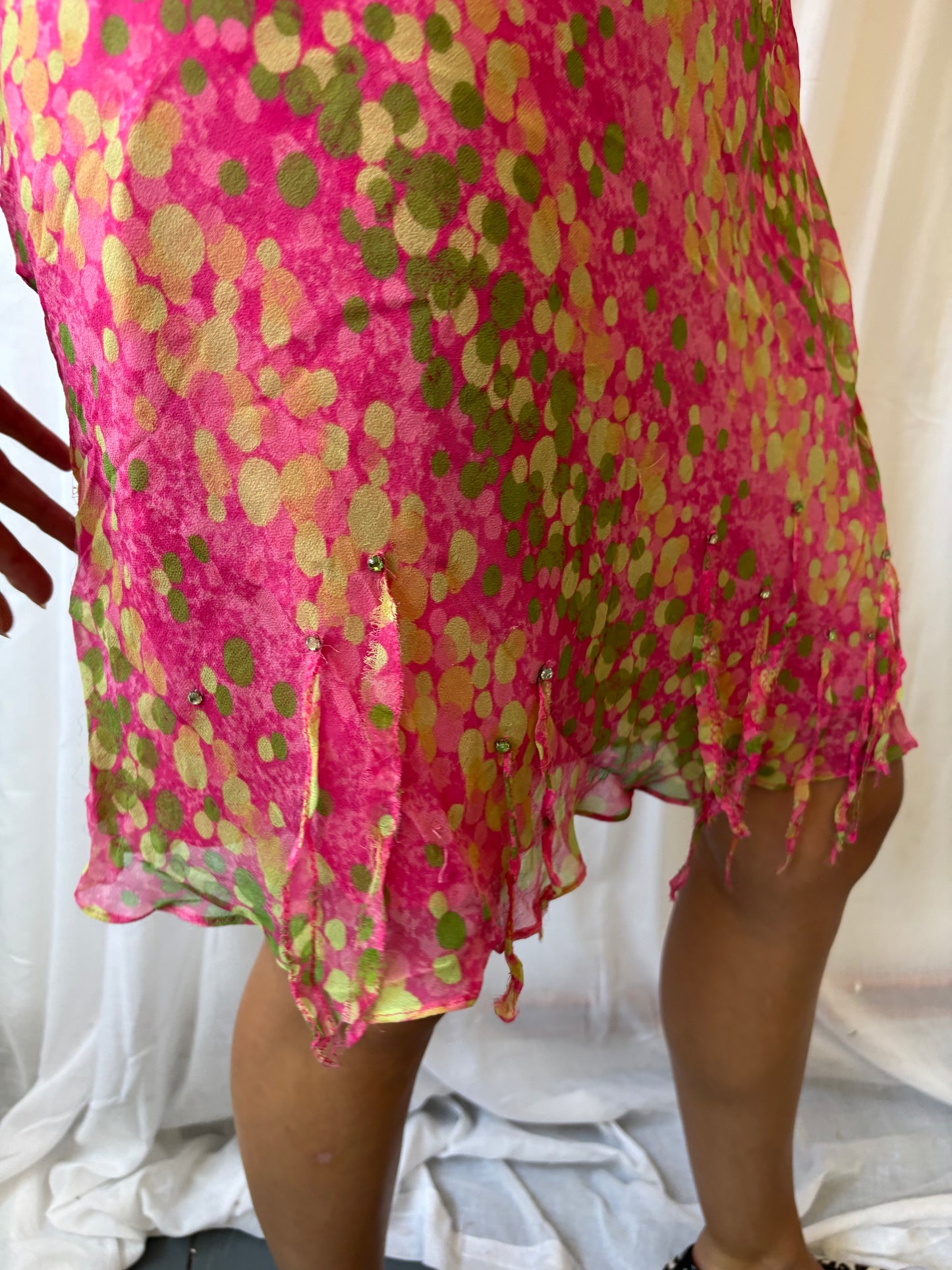 Kelly and Diane Pink Pattern Dress