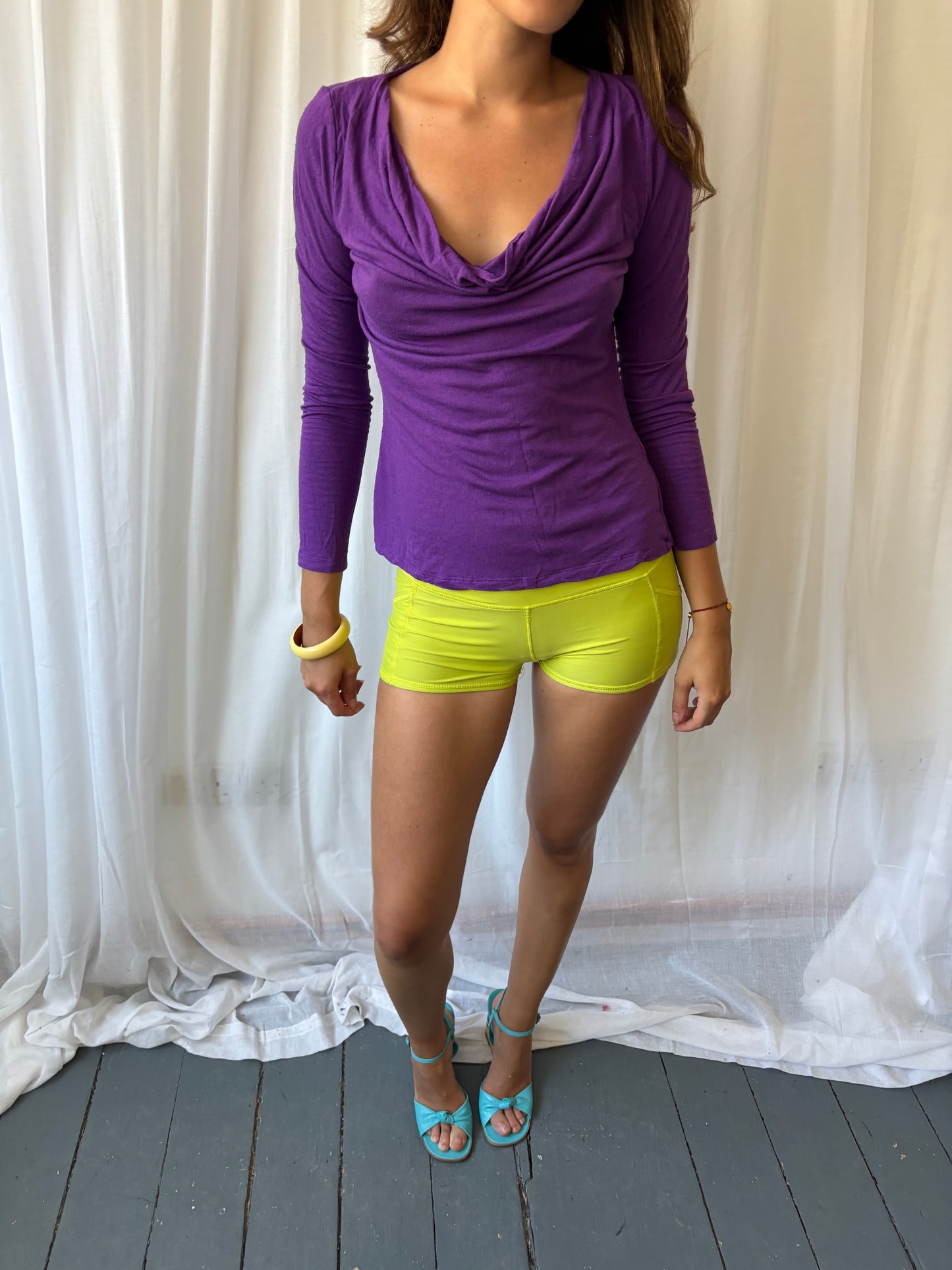 Fenn Wright Manson Purple Cowl Neck Top