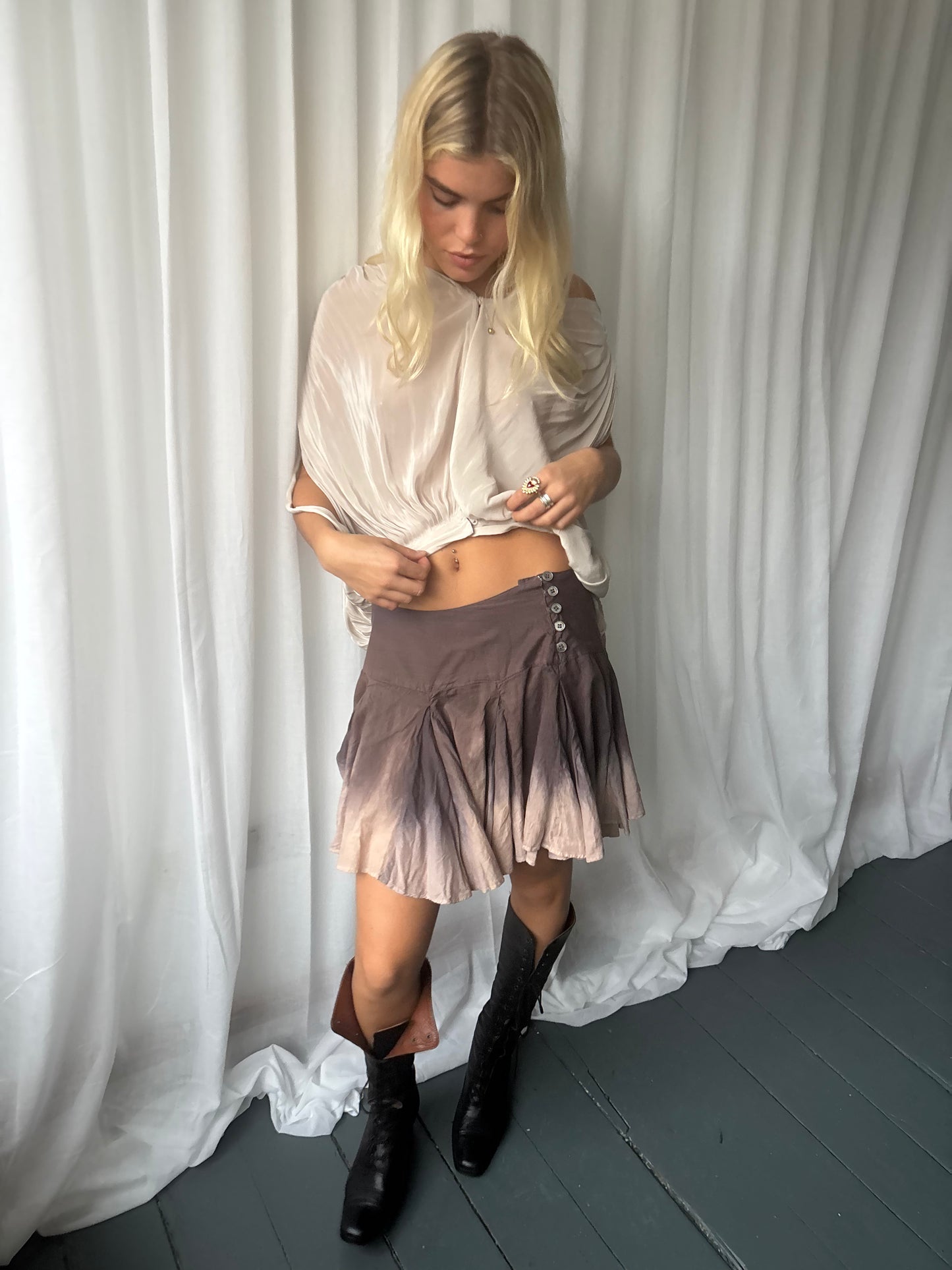 All Saints Tie Dye Skirt