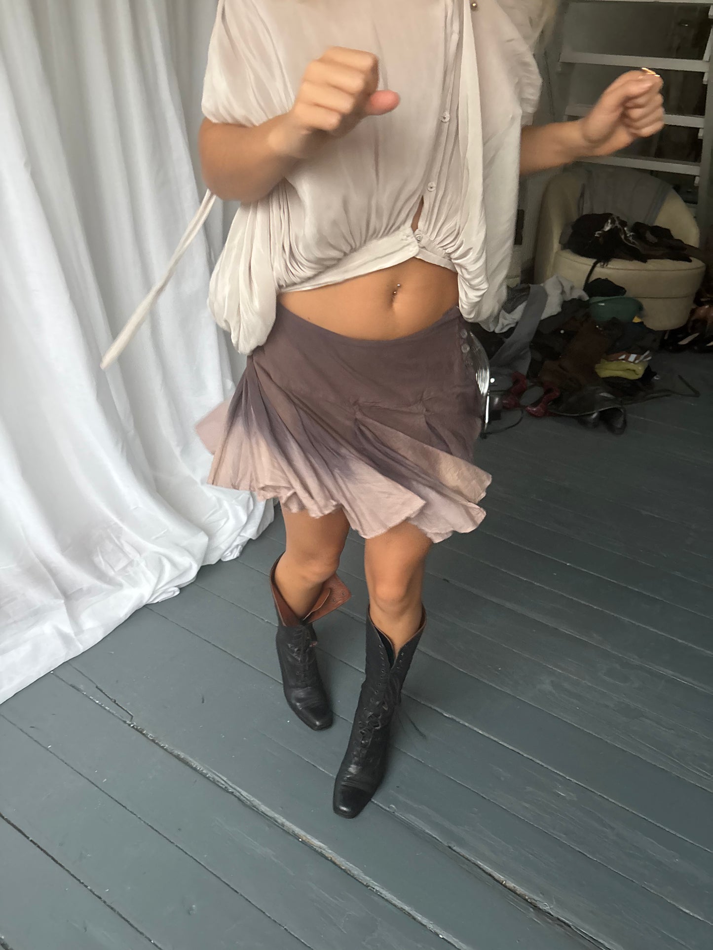 All Saints Tie Dye Skirt