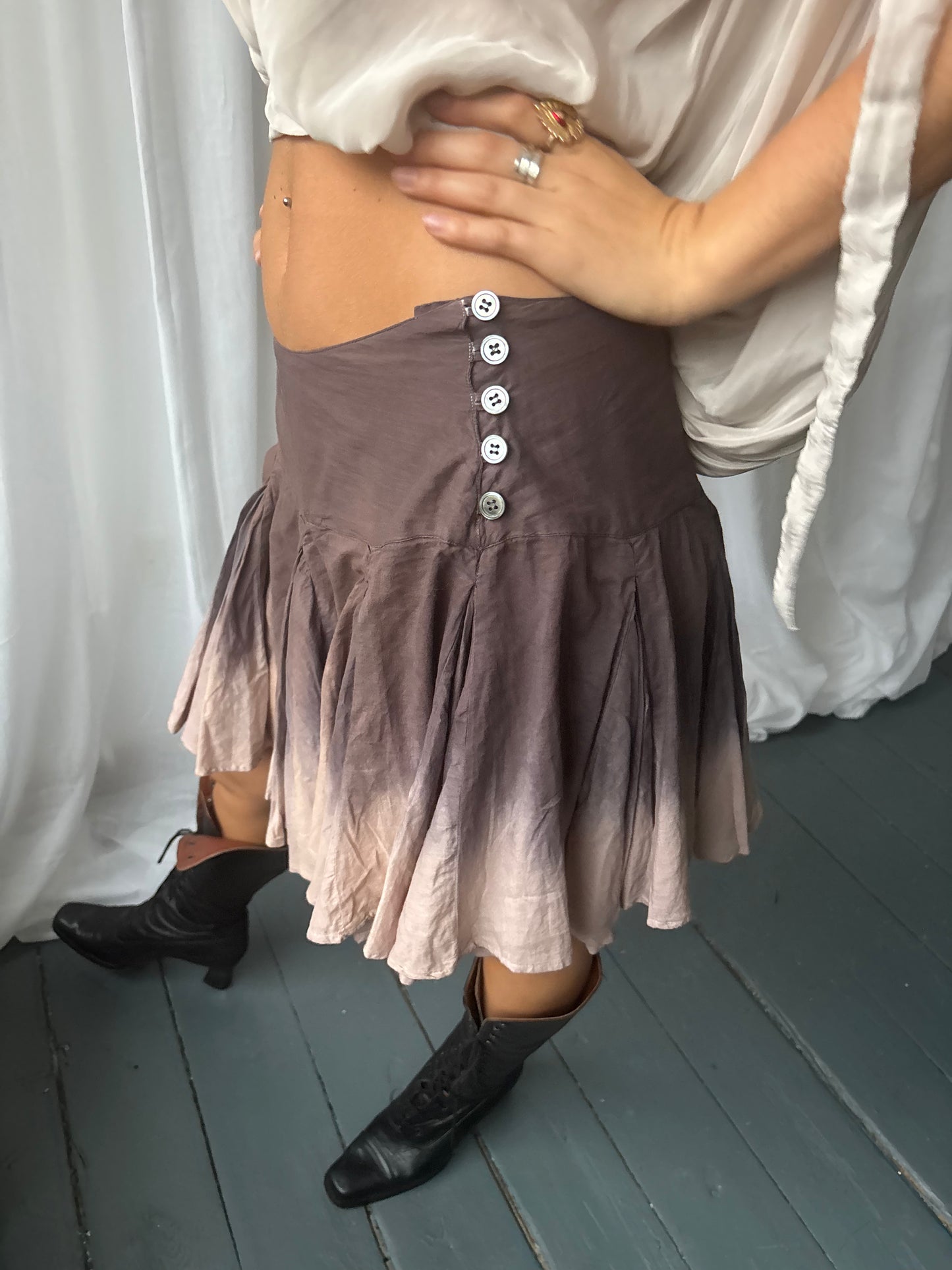 All Saints Tie Dye Skirt