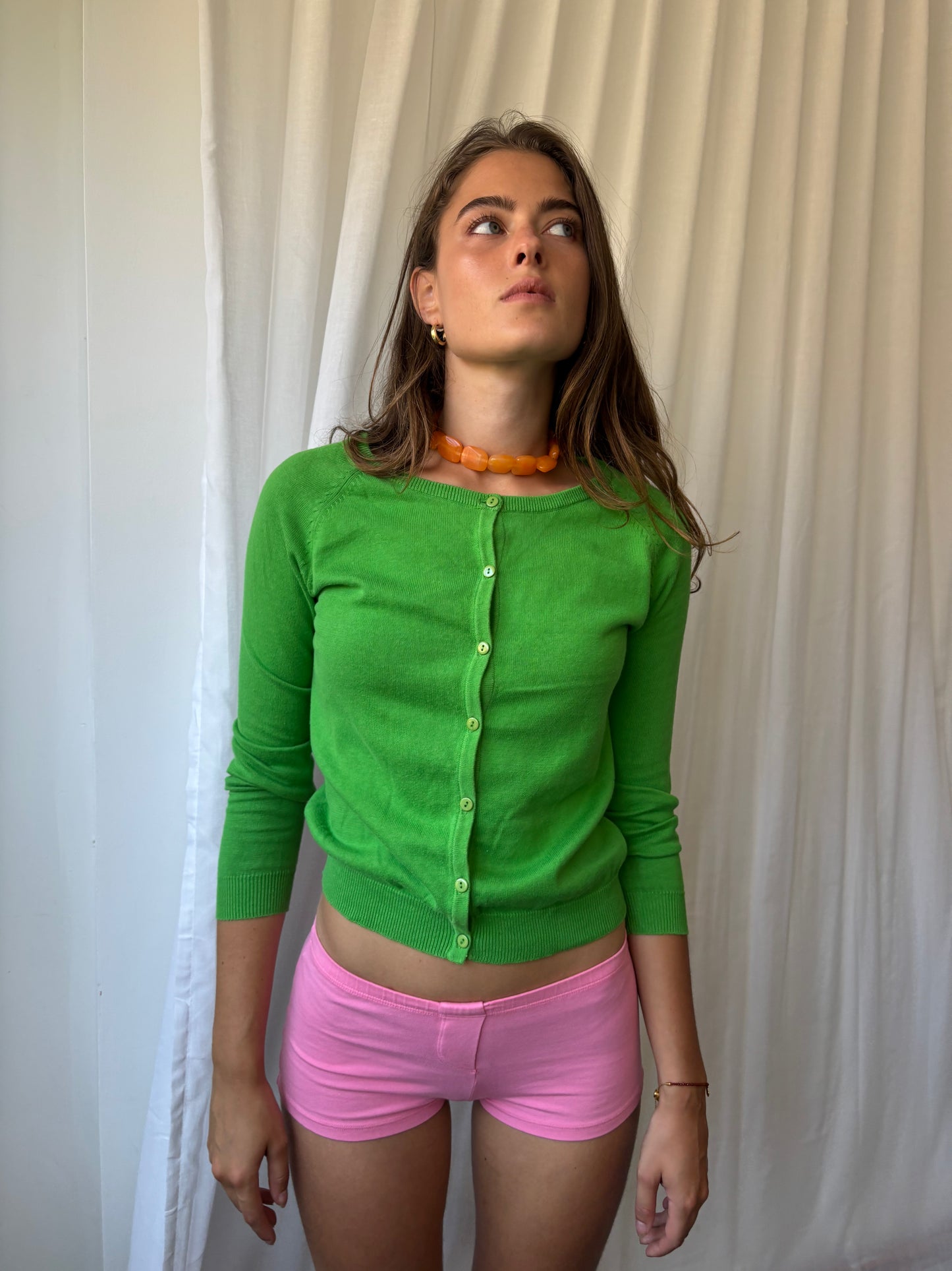 Bayo Green Knit Cardigan