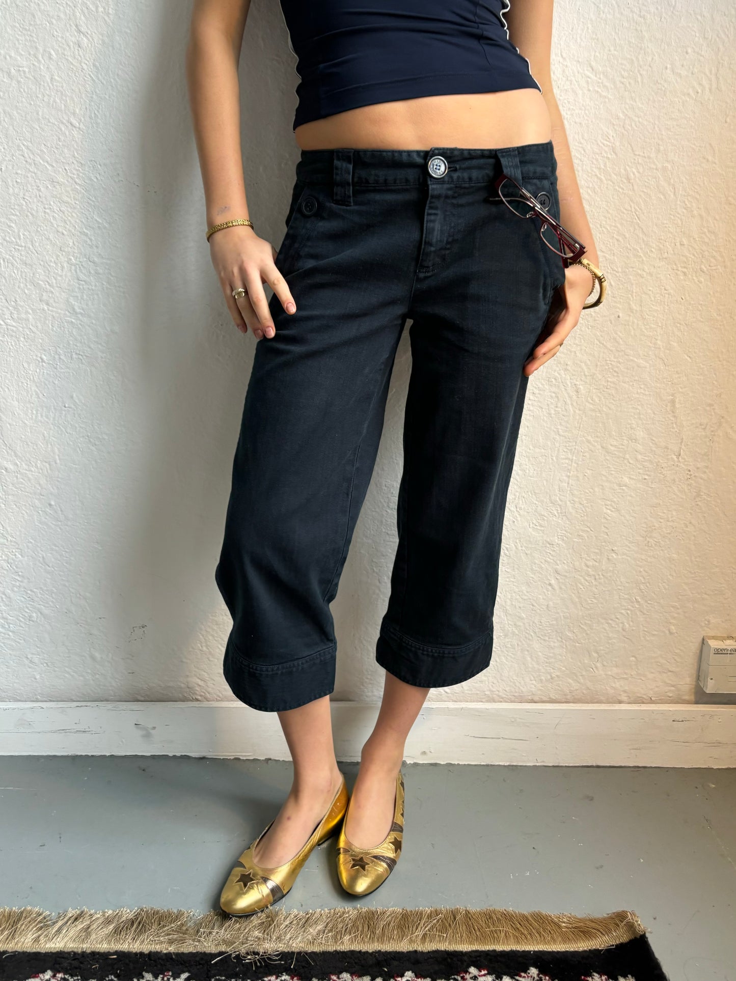 Marc Jacobs Dark Blue Capris