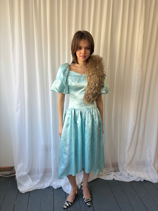Vintage 1980s Blue Dress