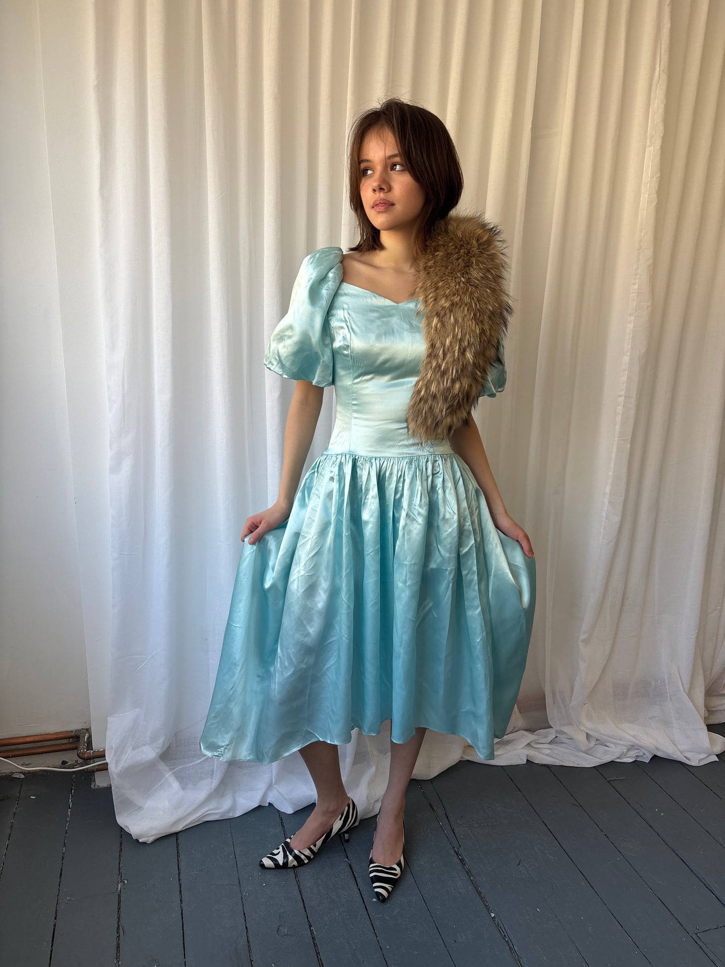 Vintage 1980s Blue Dress