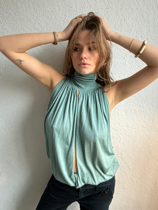 Max Mara Teal Knit Top