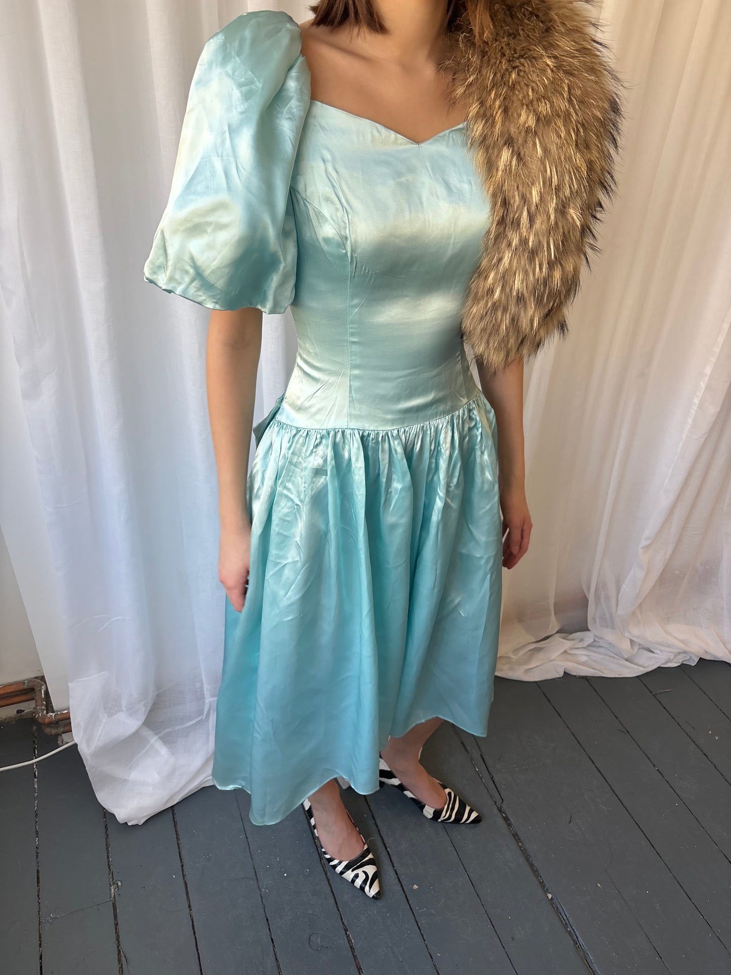 Vintage 1980s Blue Dress
