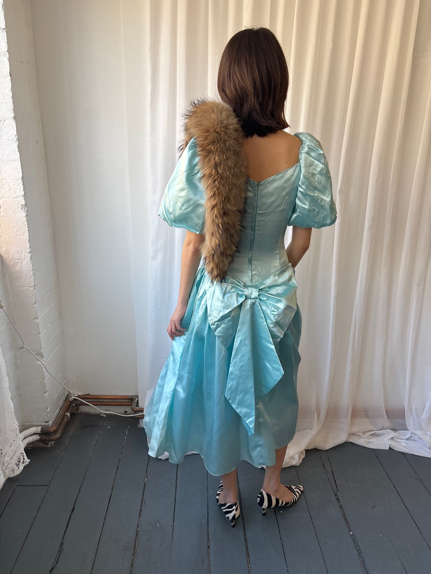 Vintage 1980s Blue Dress