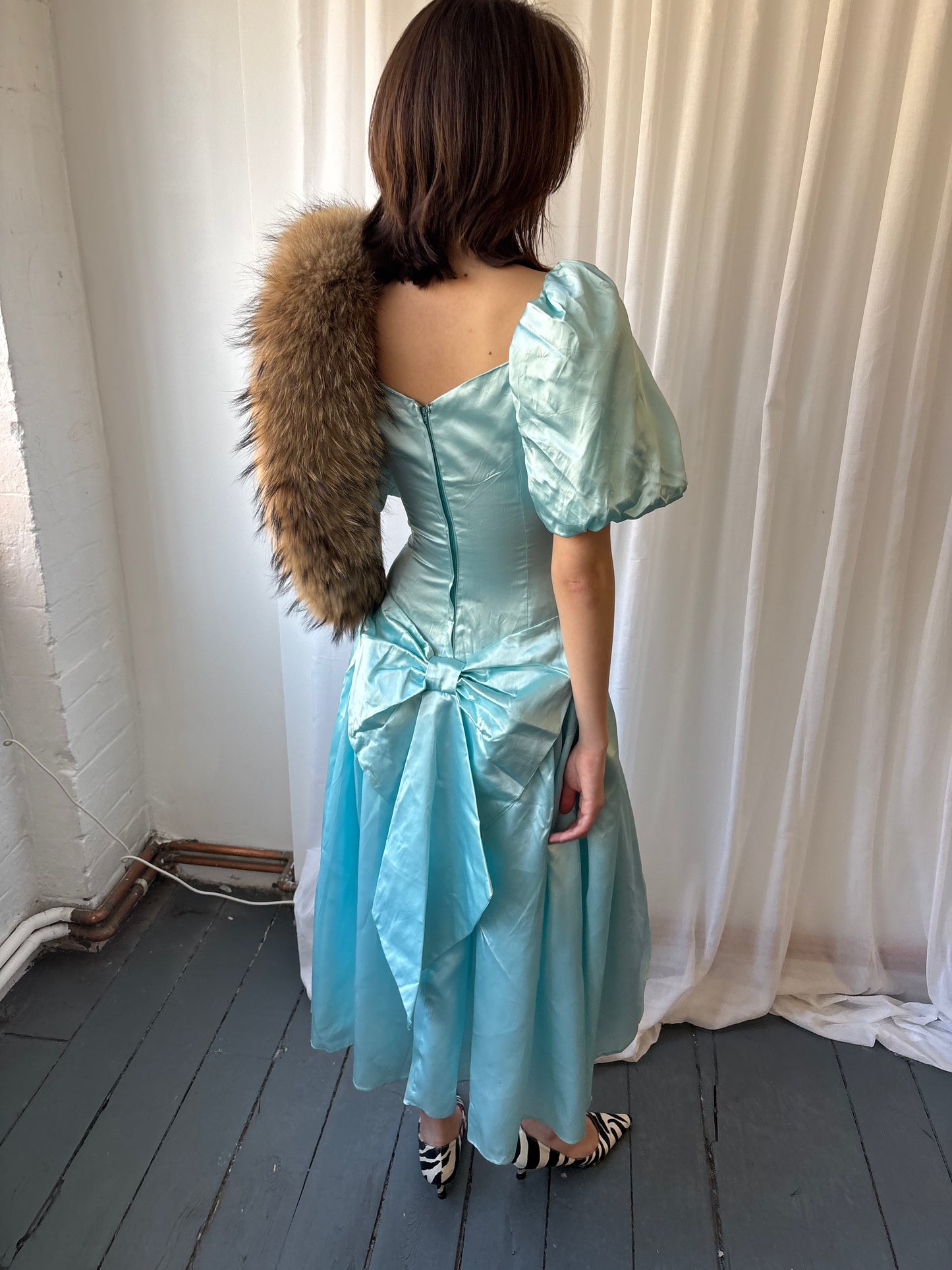 Vintage 1980s Blue Dress