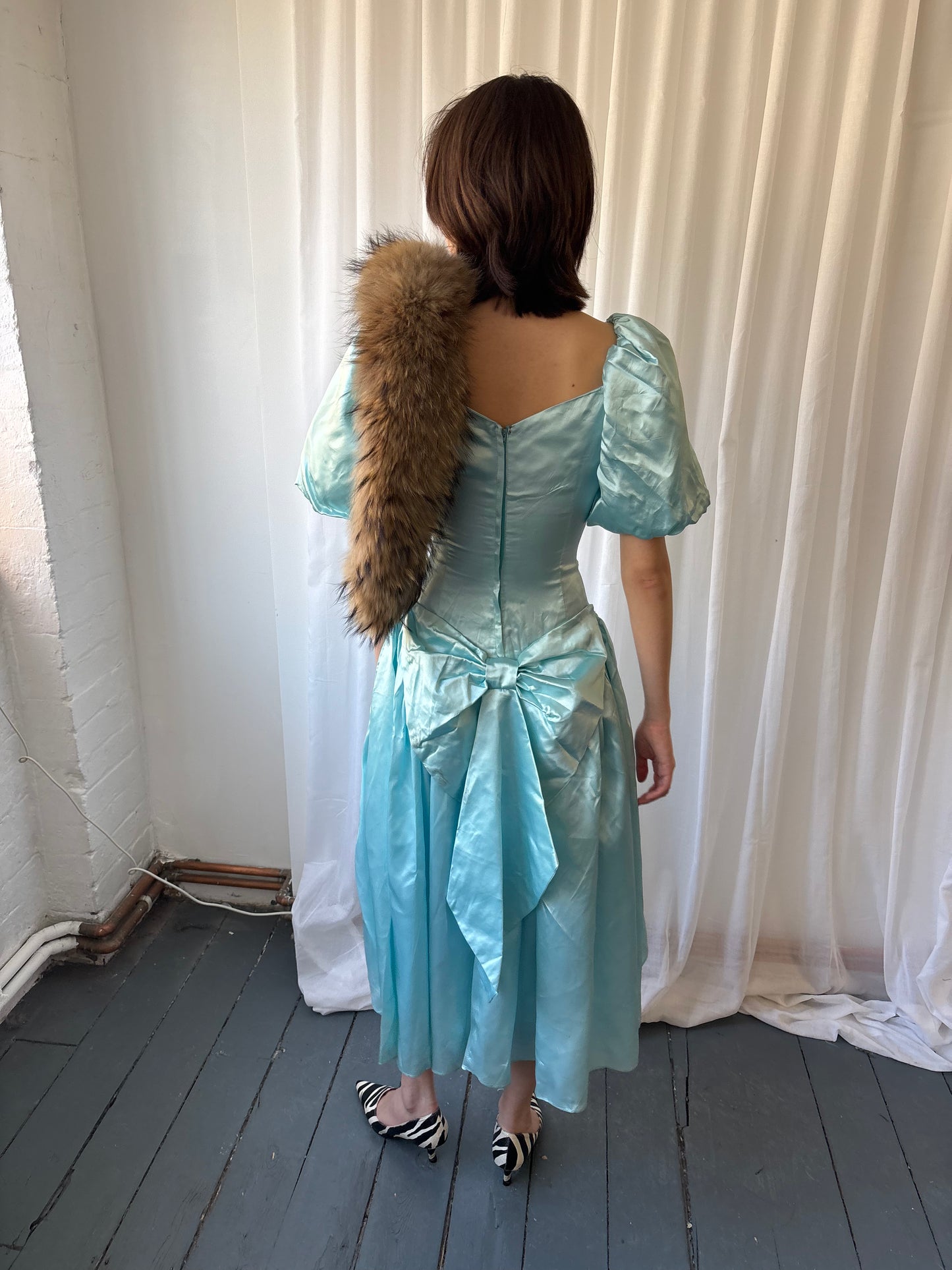 Vintage 1980s Blue Dress