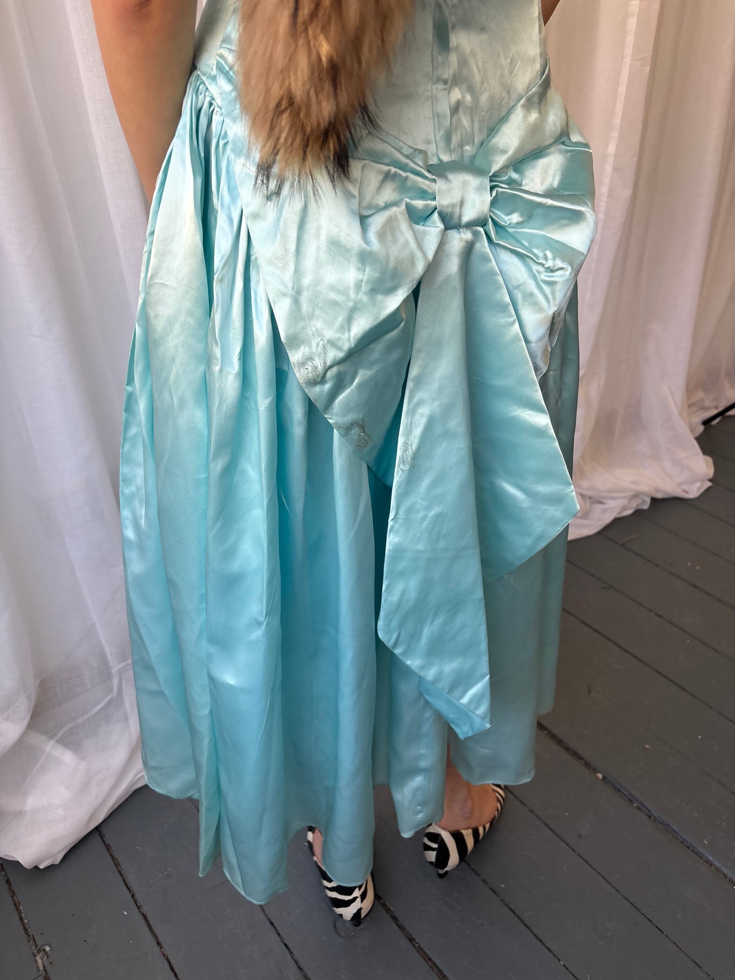 Vintage 1980s Blue Dress