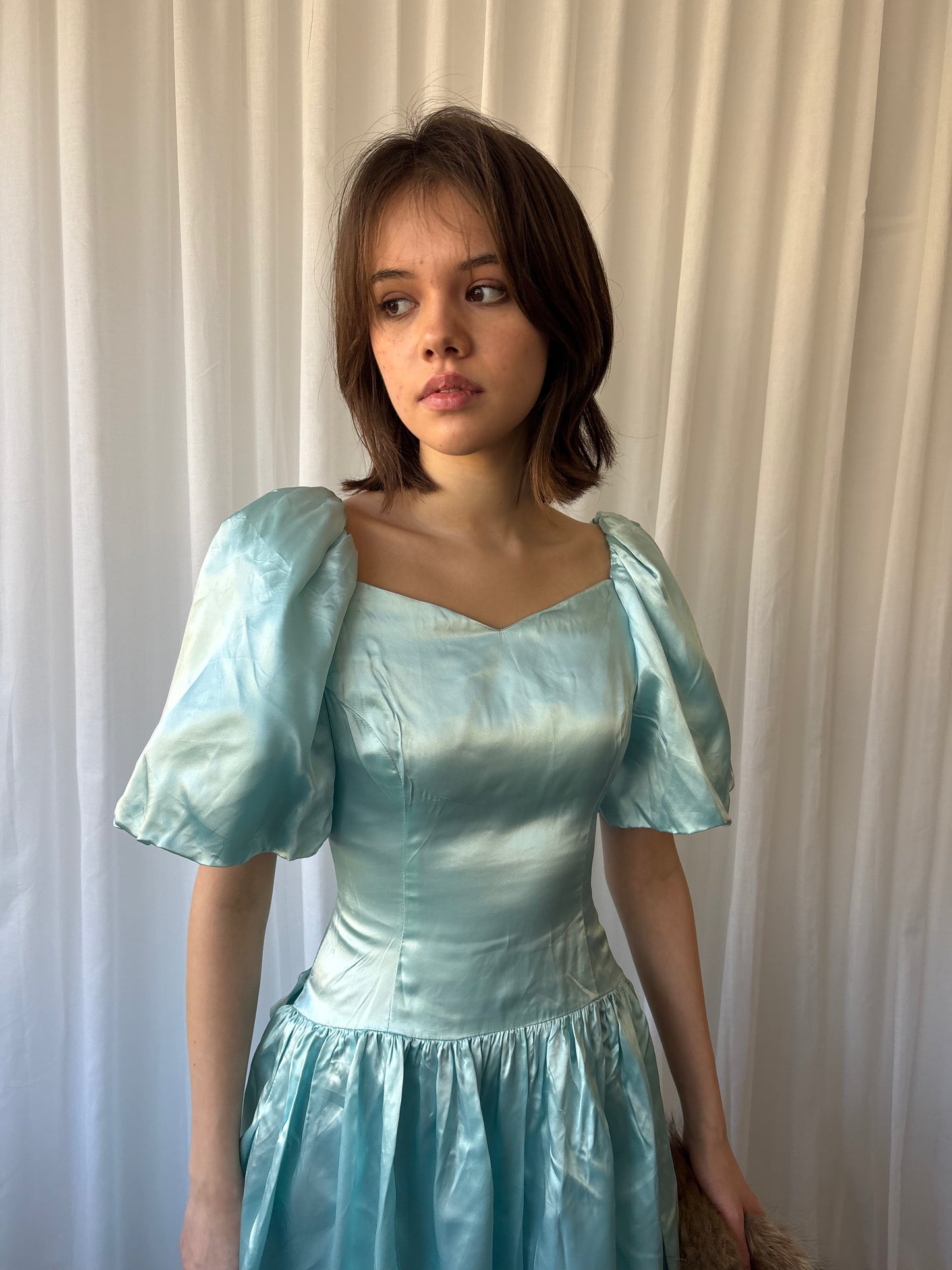 Vintage 1980s Blue Dress