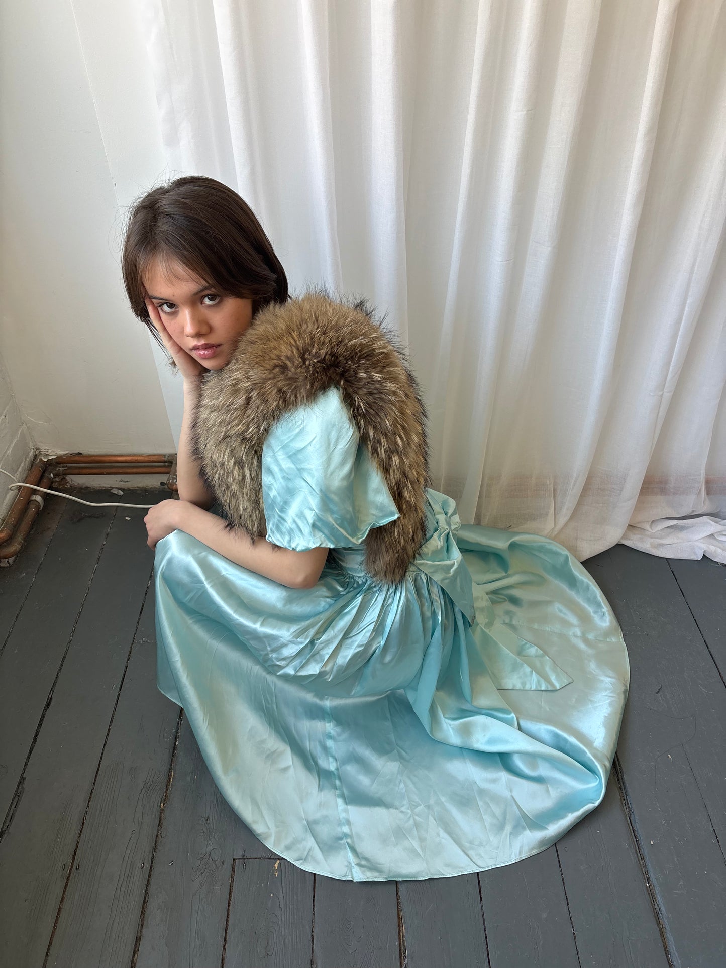 Vintage 1980s Blue Dress