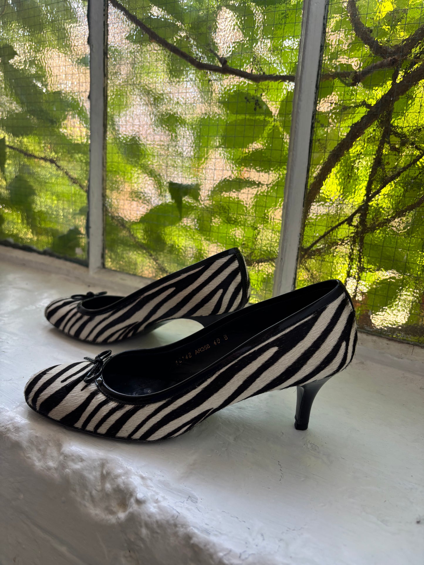 Boden Zebra Kitten Heels