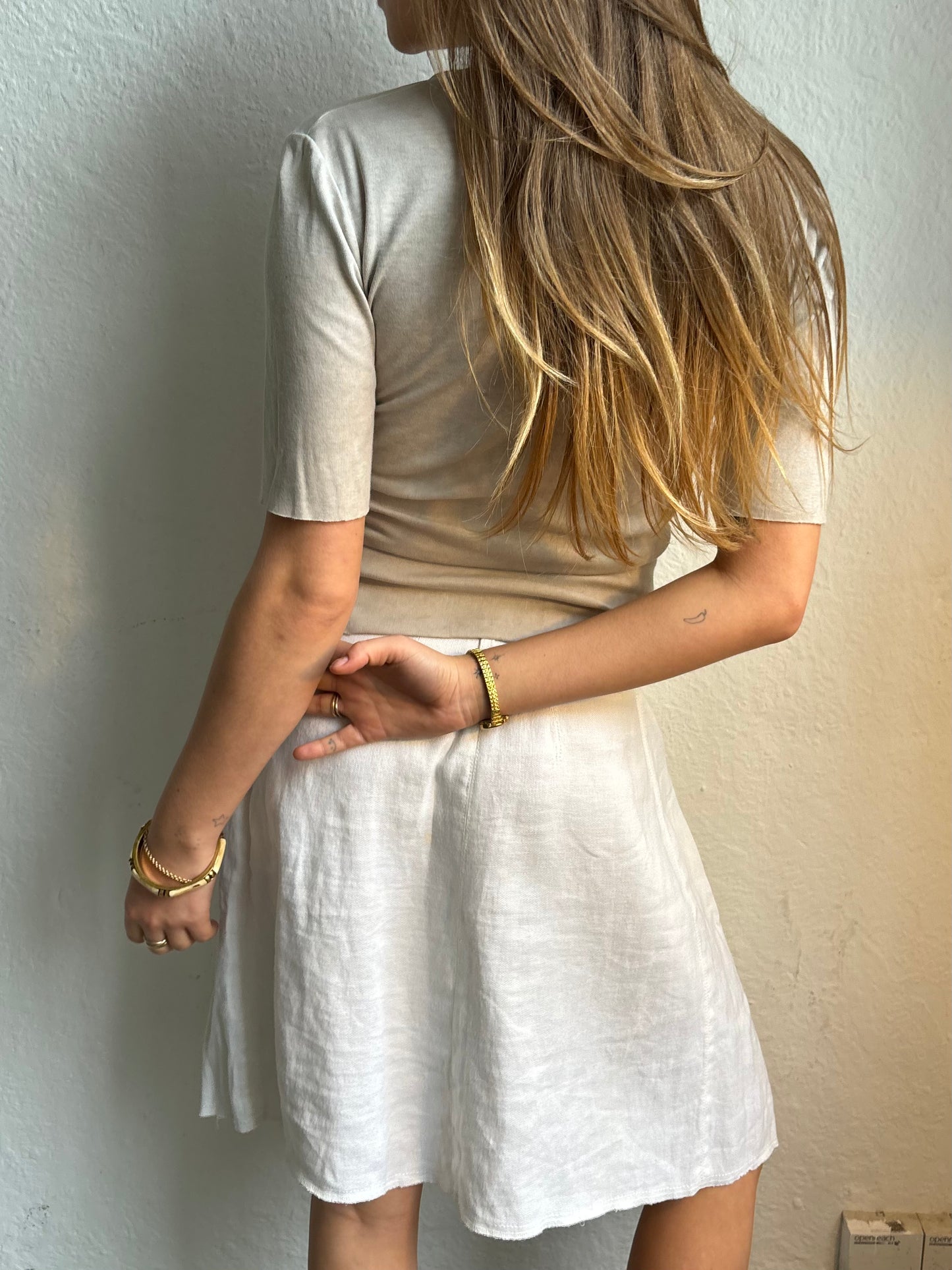 Sonia Rykiel White Eyelet Skirt