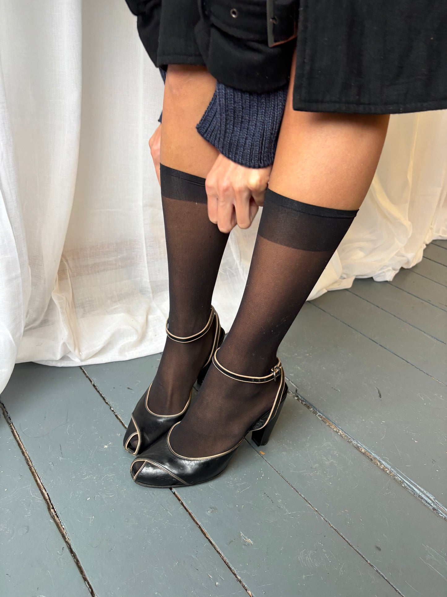 Miu Miu Black Leather Heels