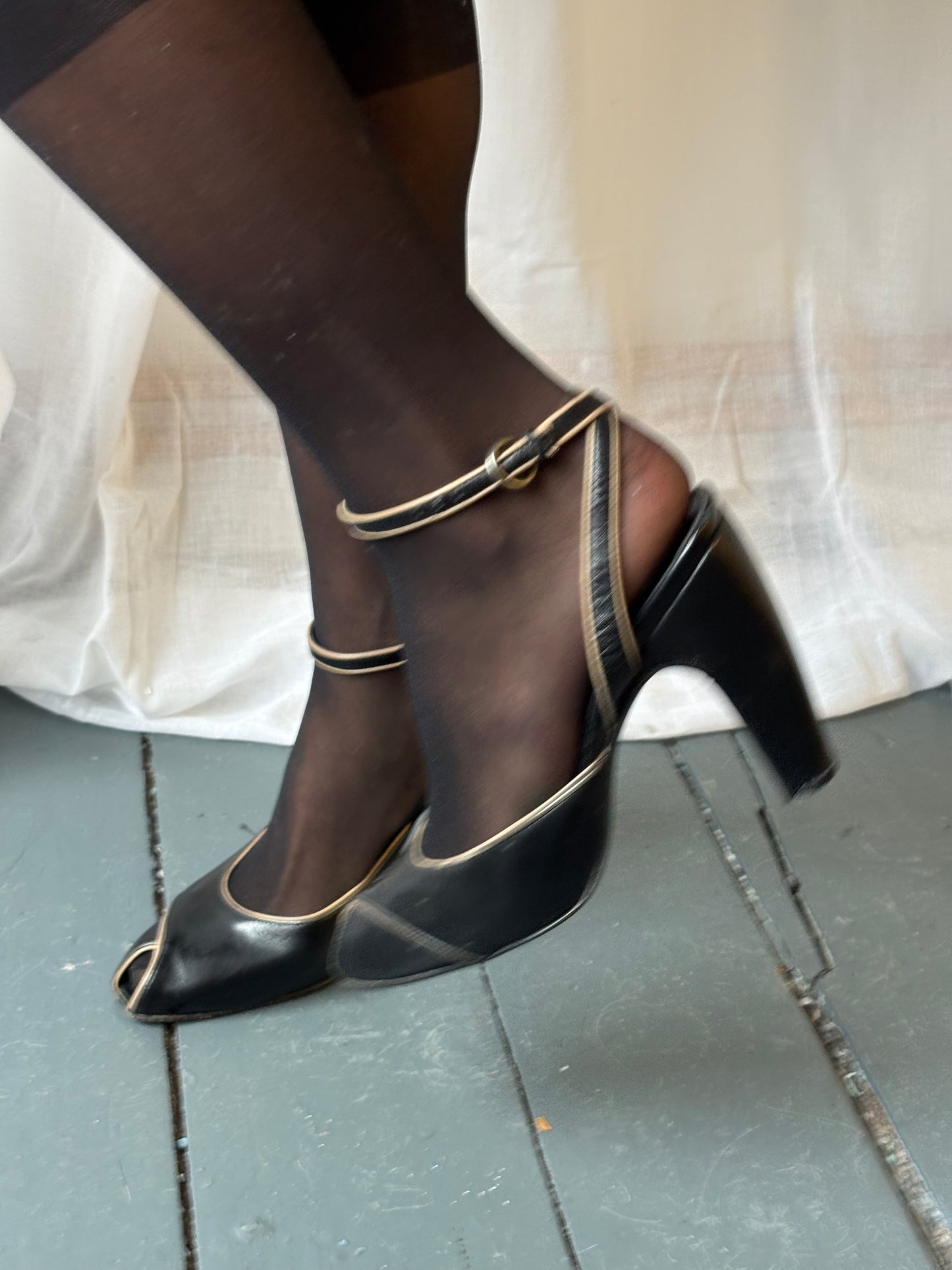 Miu Miu Black Leather Heels