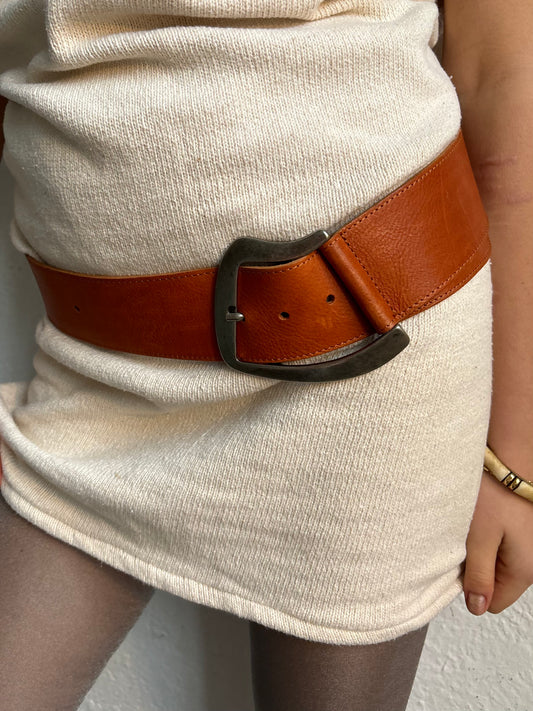 Robako Ceintures Tan Leather Belt