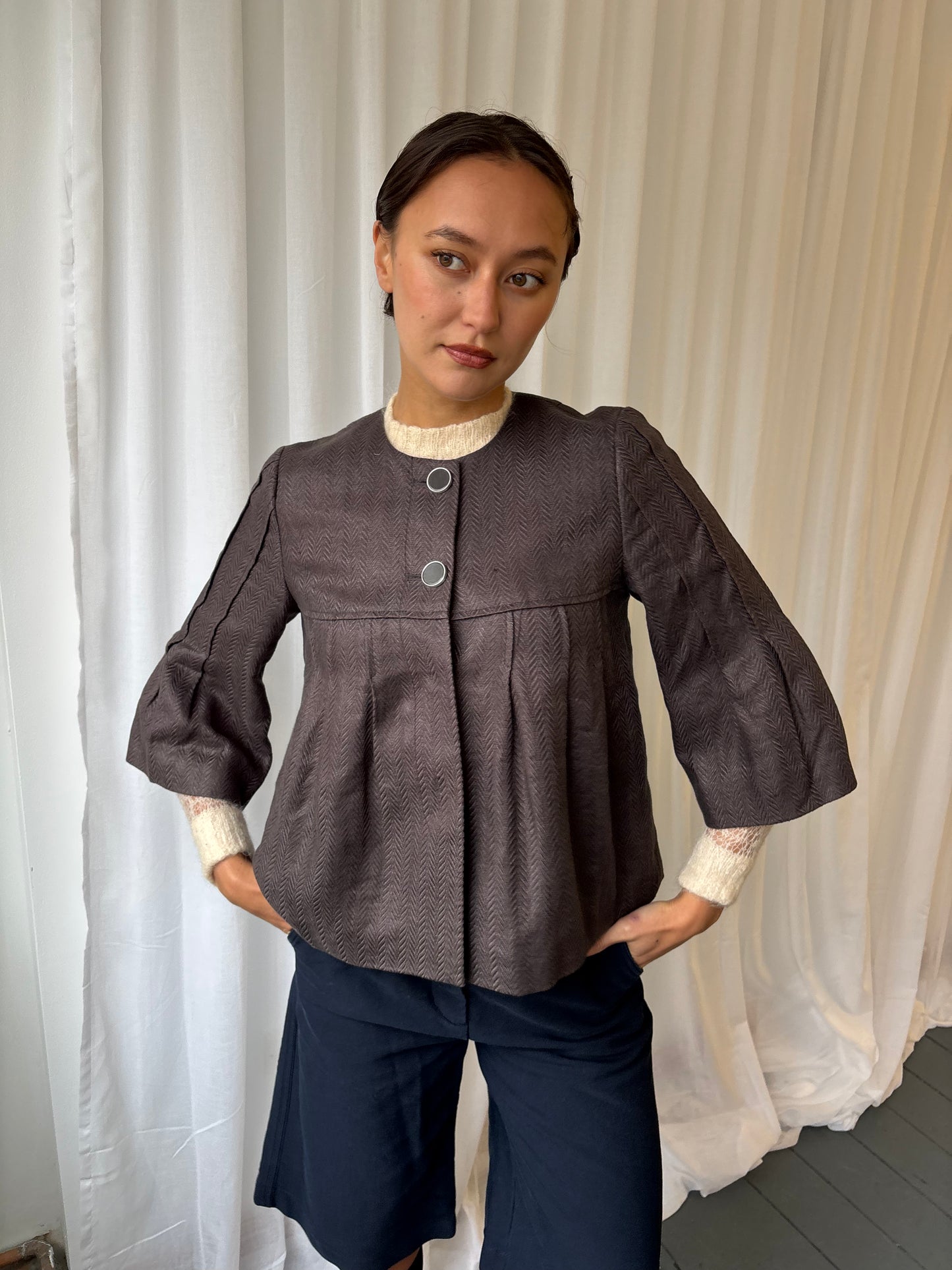 Jesiré Brown 3/4 Sleeve Jacket