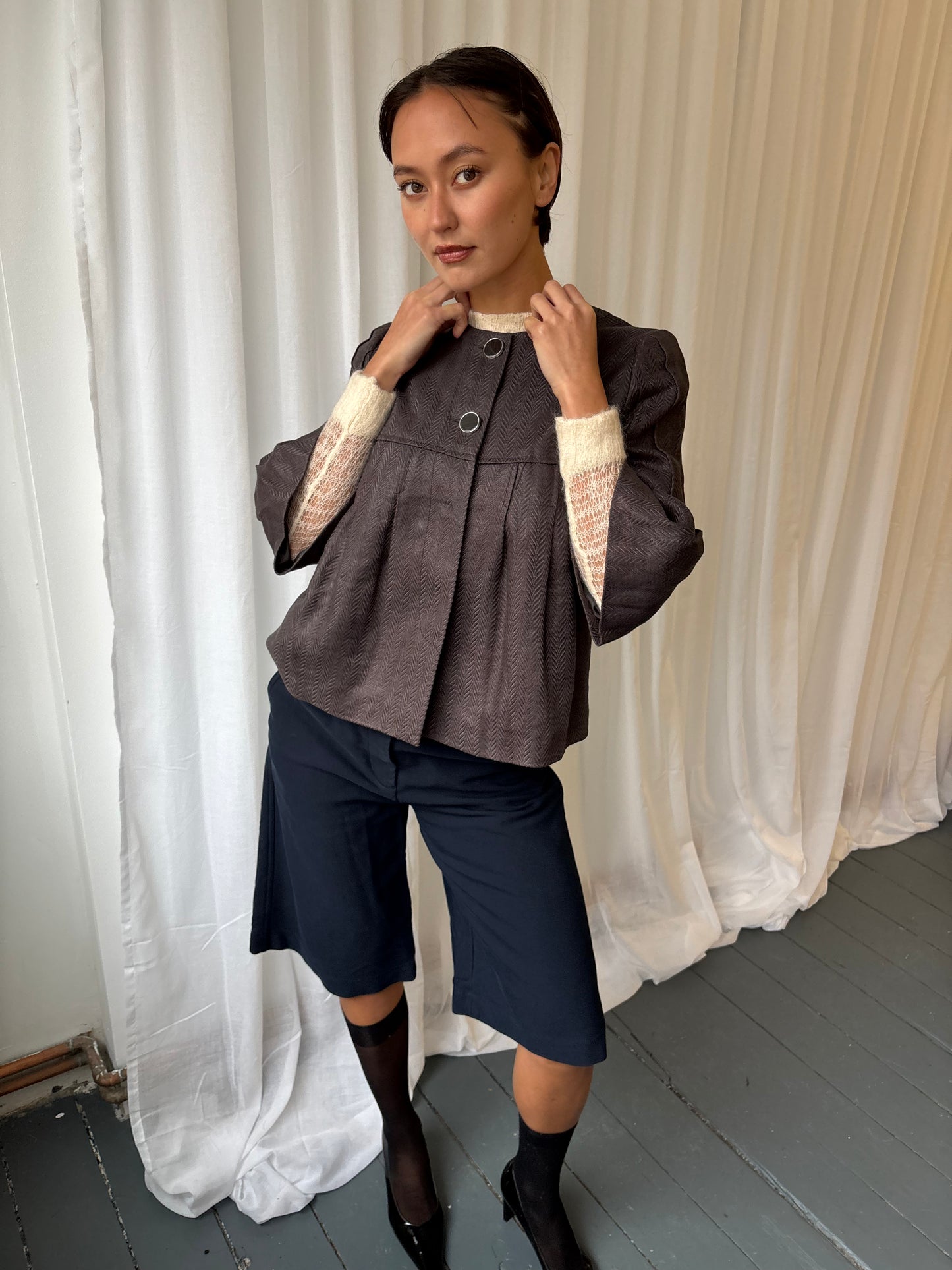 Jesiré Brown 3/4 Sleeve Jacket