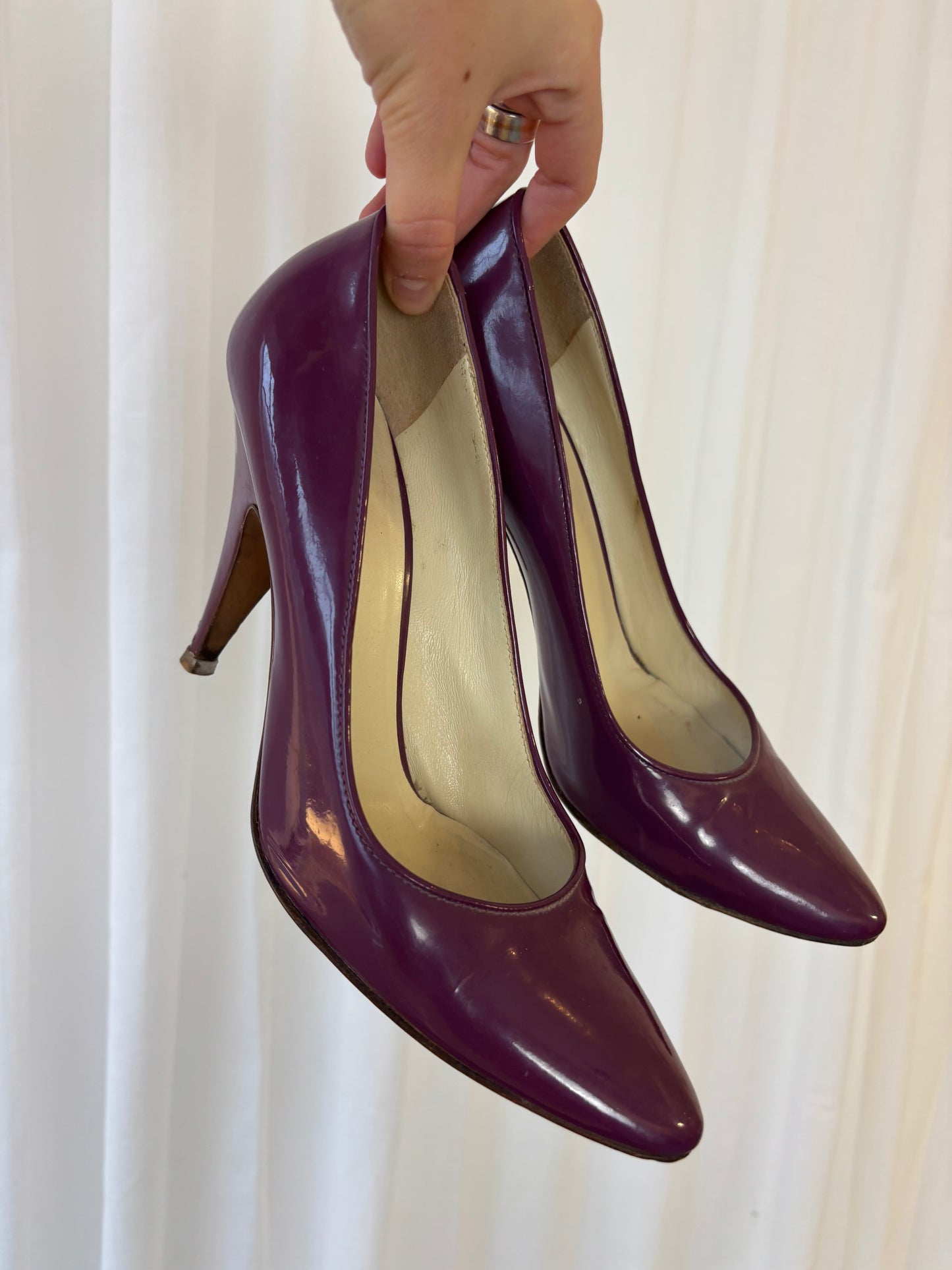 Miu Miu Purple Patent Pumps