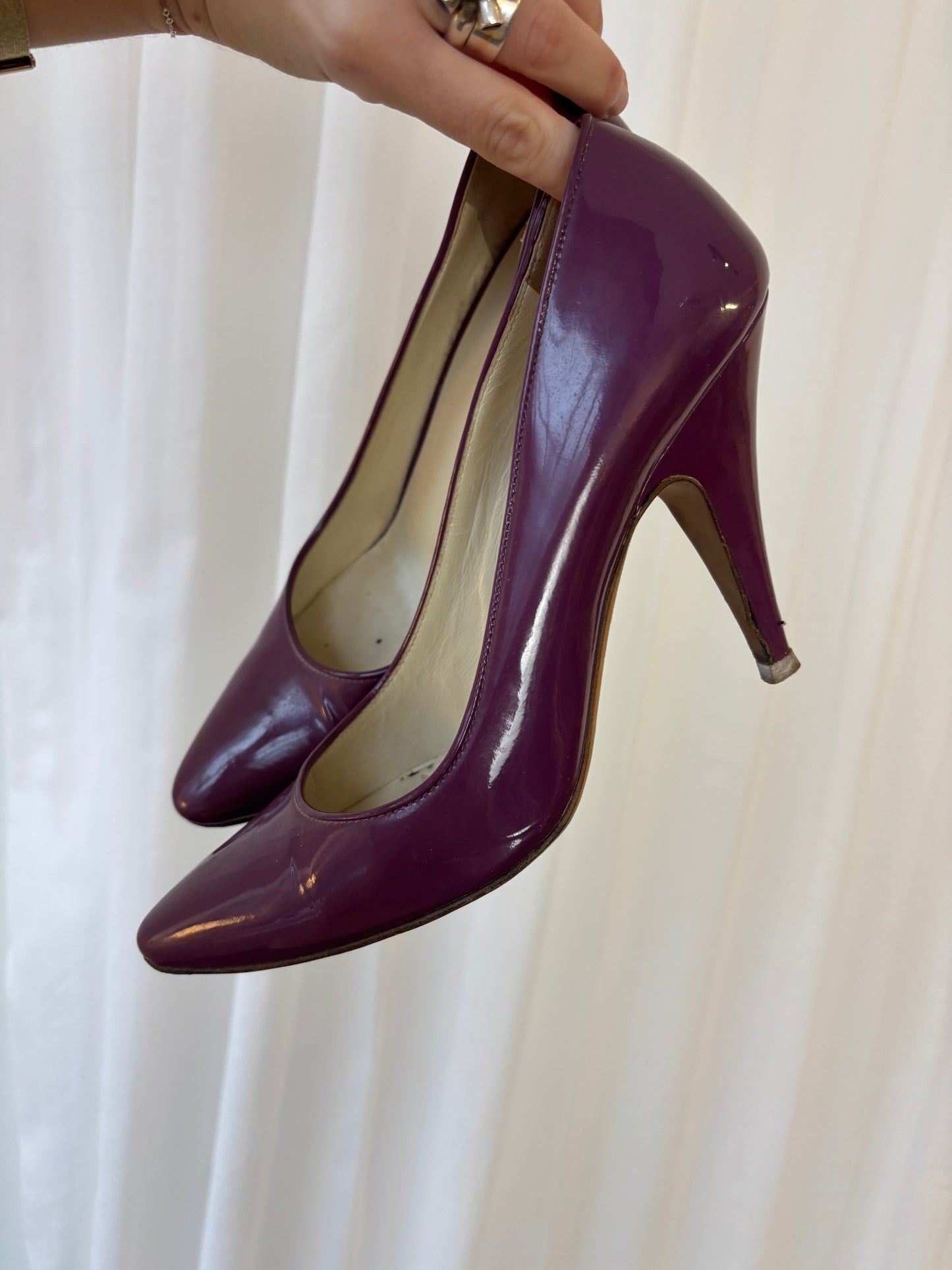 Miu Miu Purple Patent Pumps