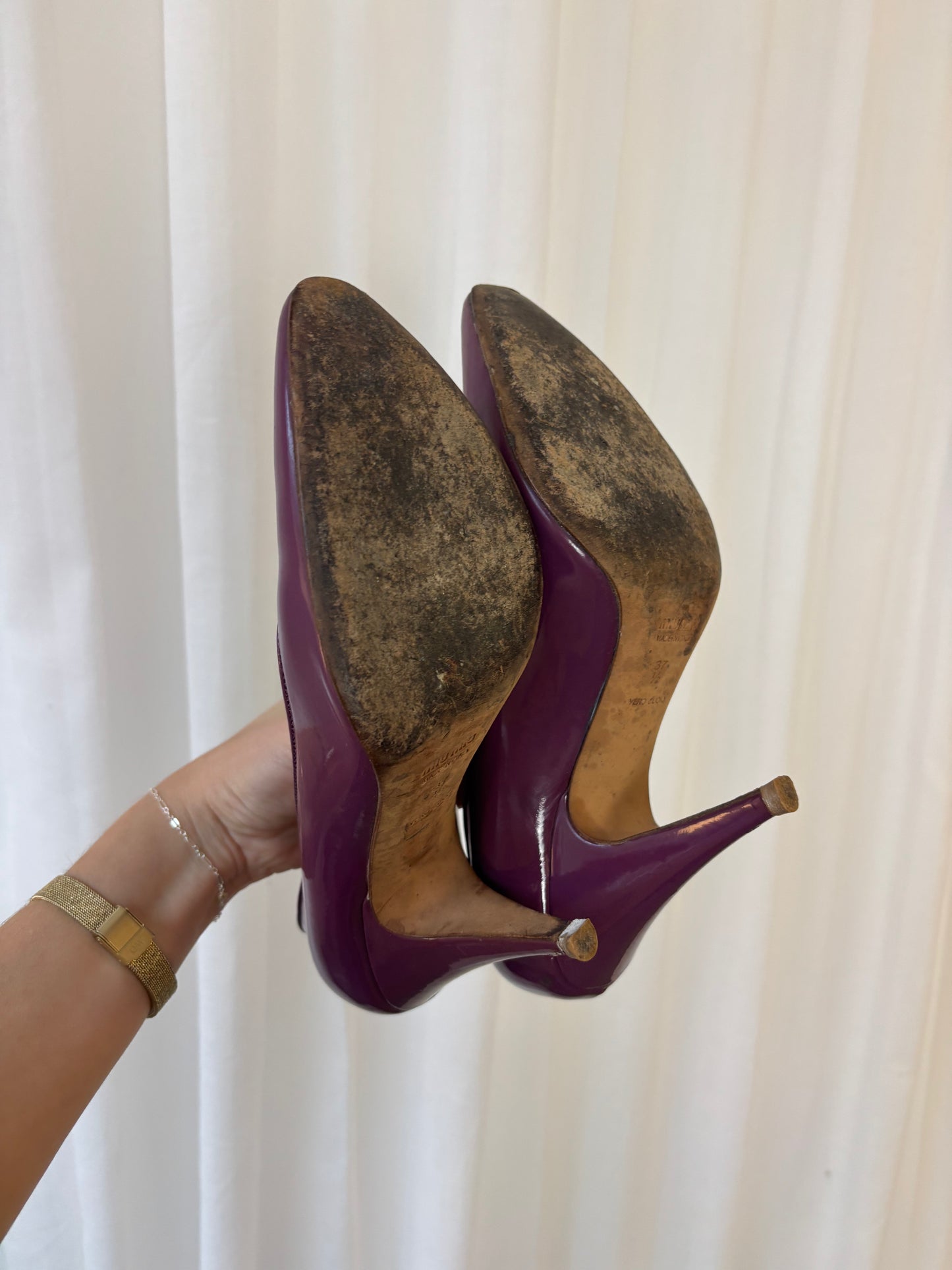 Miu Miu Purple Patent Pumps