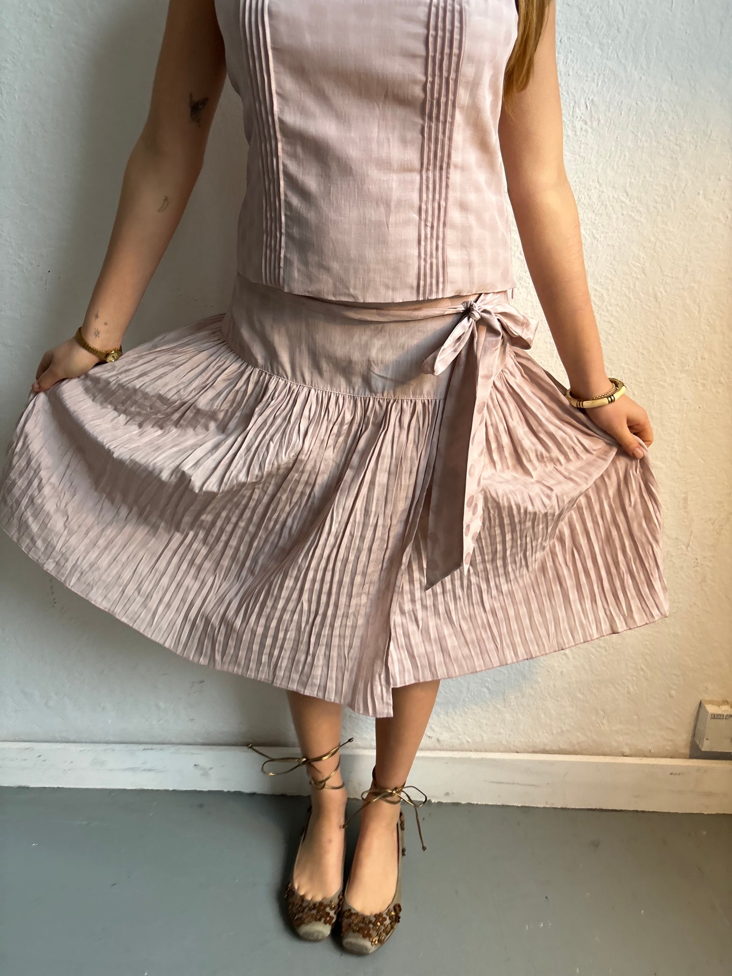 Jesire Dusky Pink Skirt Set