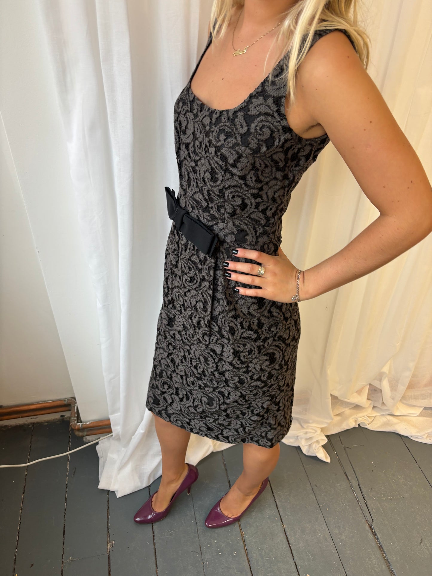Moschino Black Lace Dress
