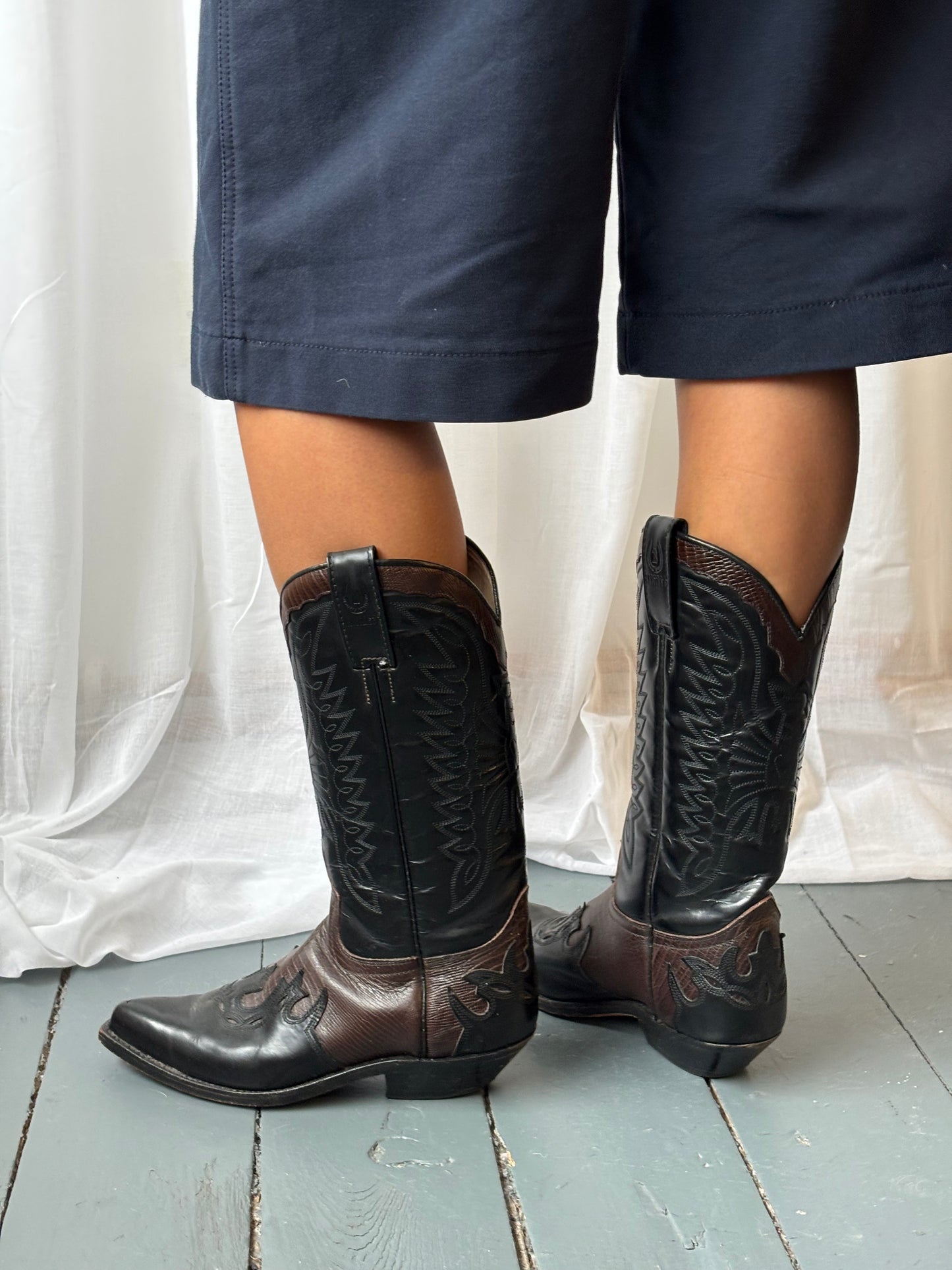 Ramirez Black & Brown Cowboy Boots