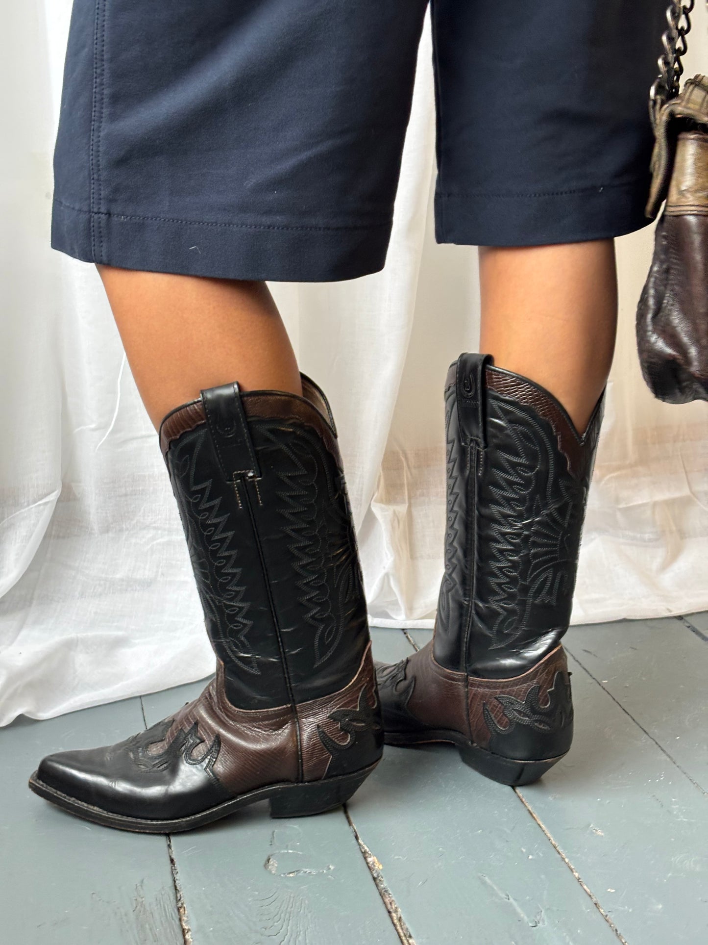 Ramirez Black & Brown Cowboy Boots