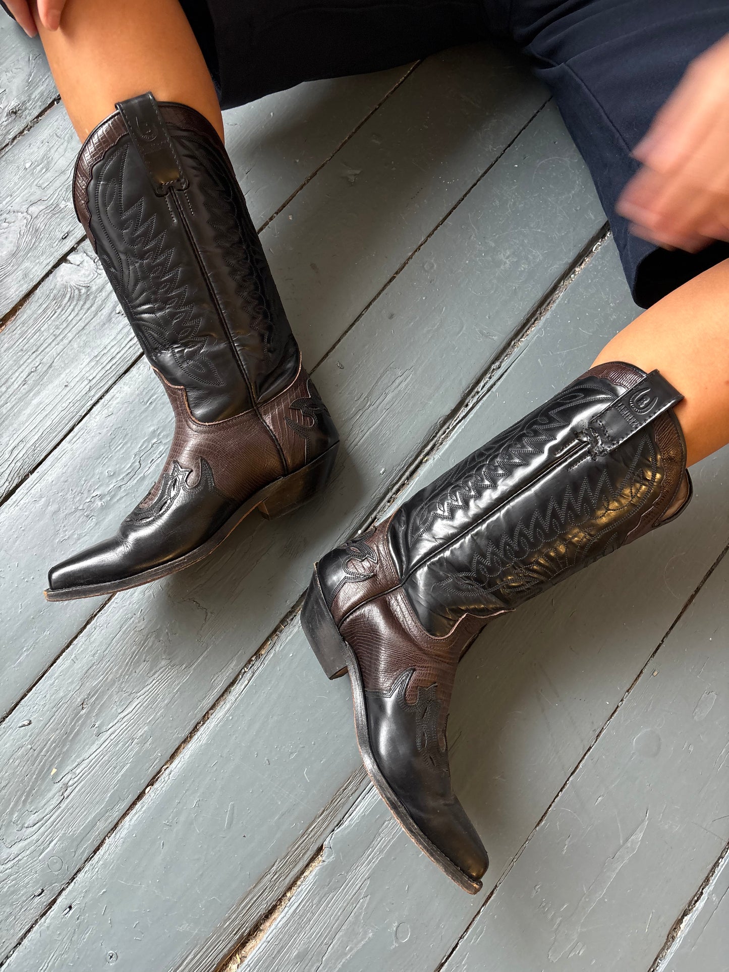 Ramirez Black & Brown Cowboy Boots