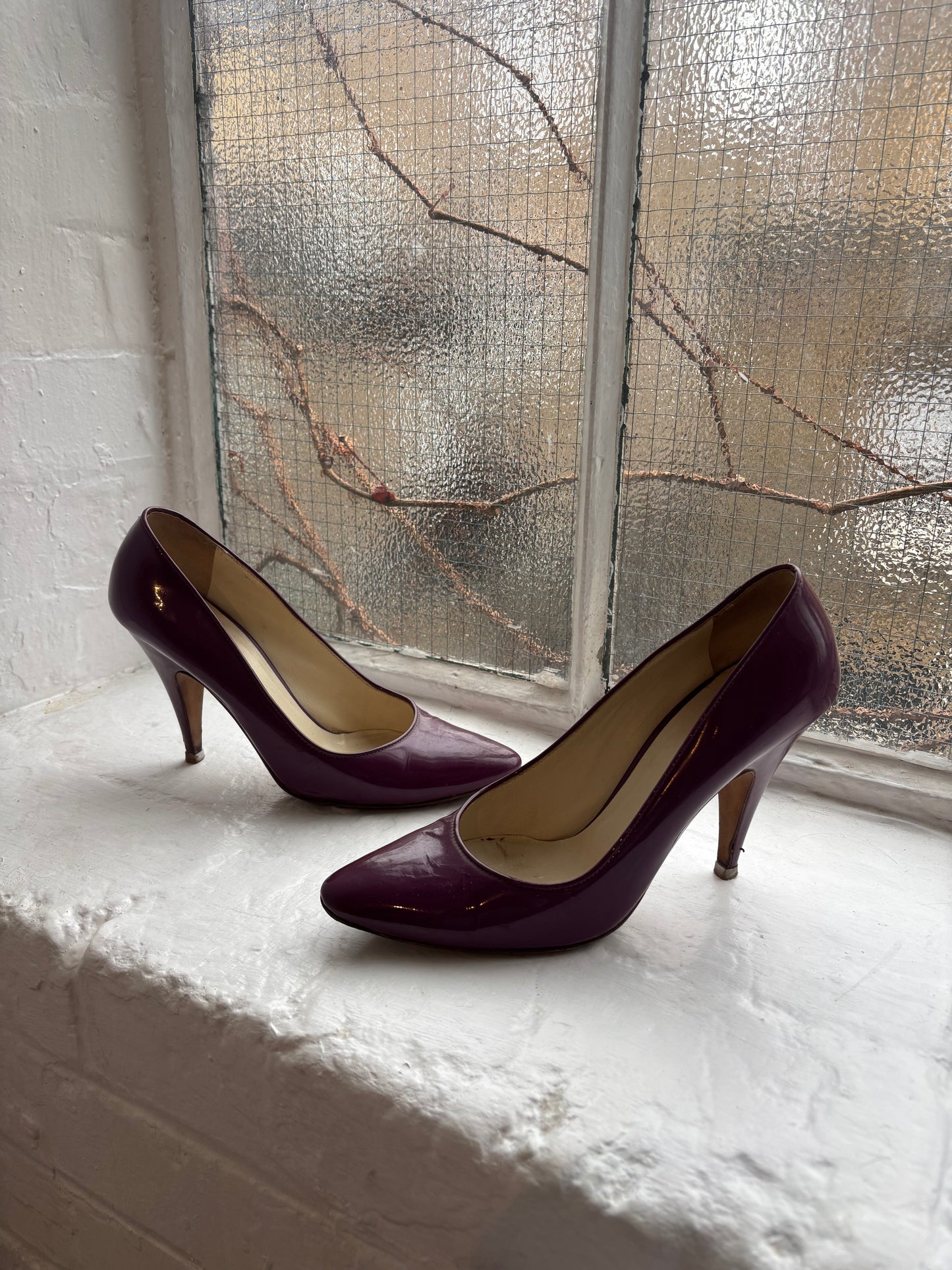 Miu Miu Purple Patent Pumps