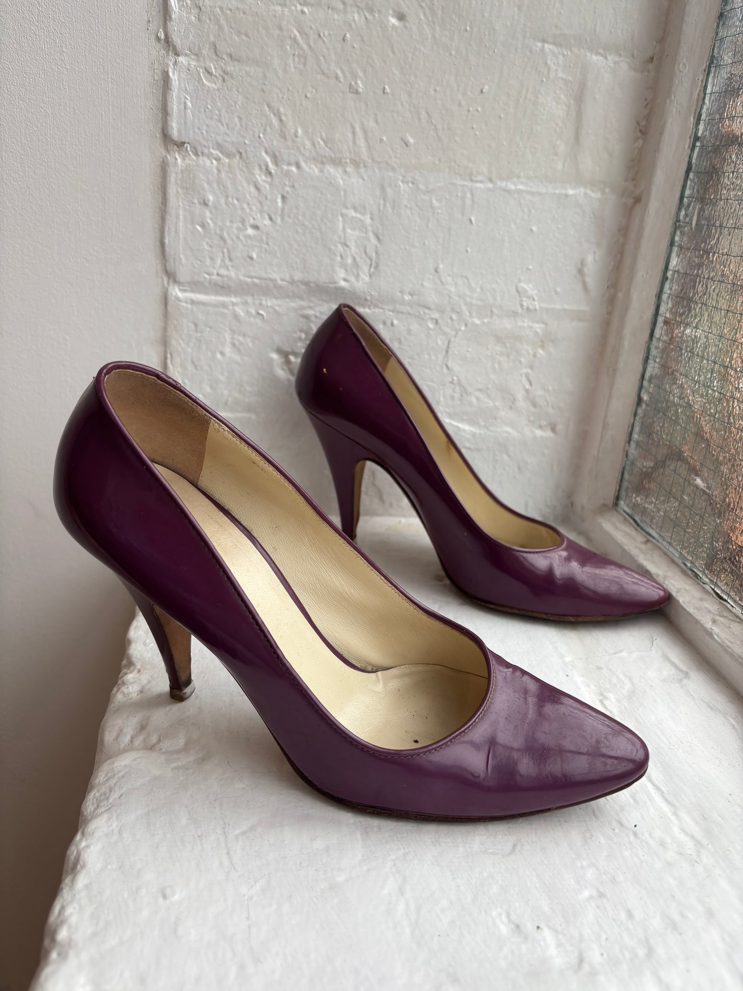 Miu Miu Purple Patent Pumps