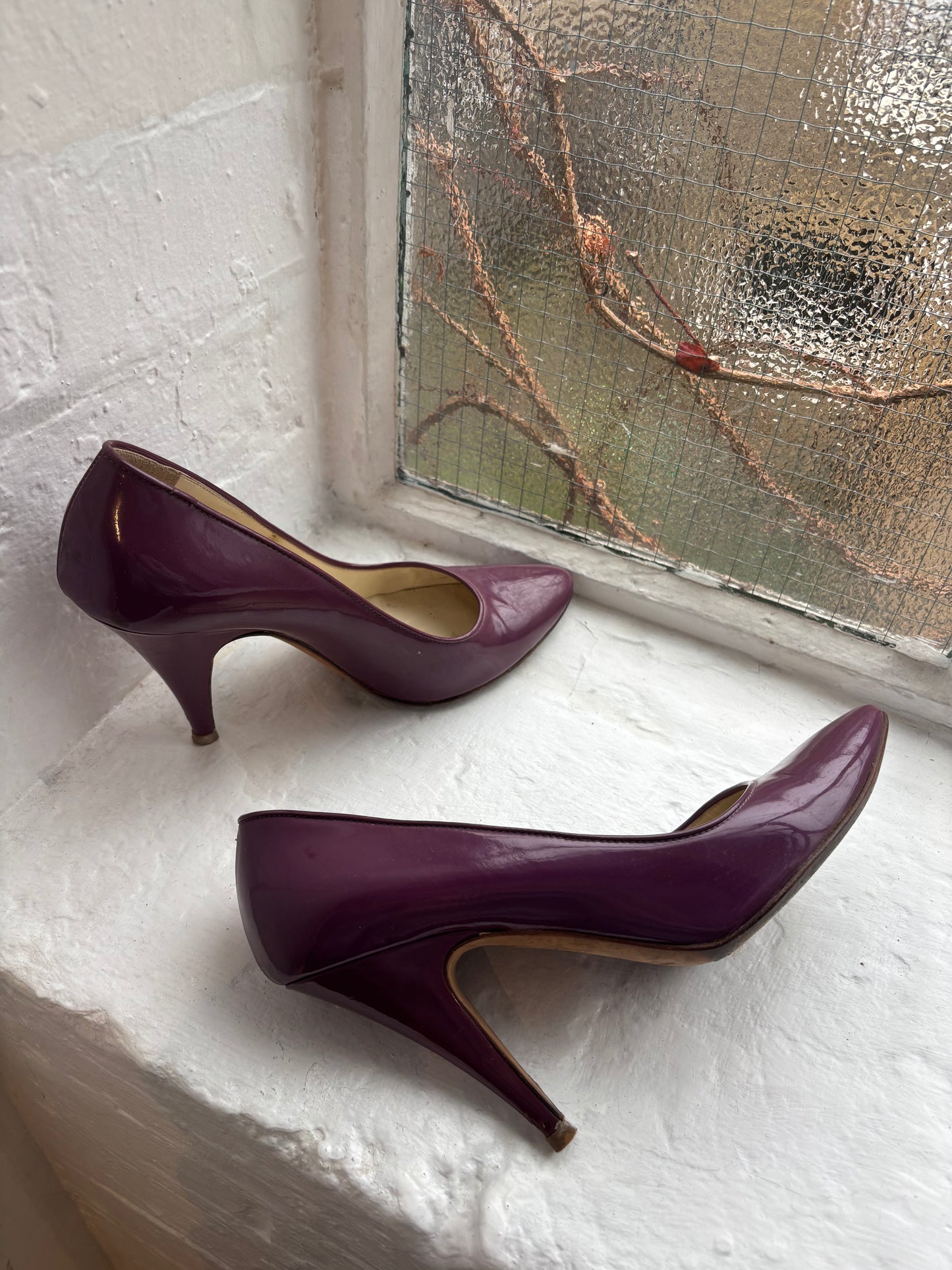 Miu Miu Purple Patent Pumps