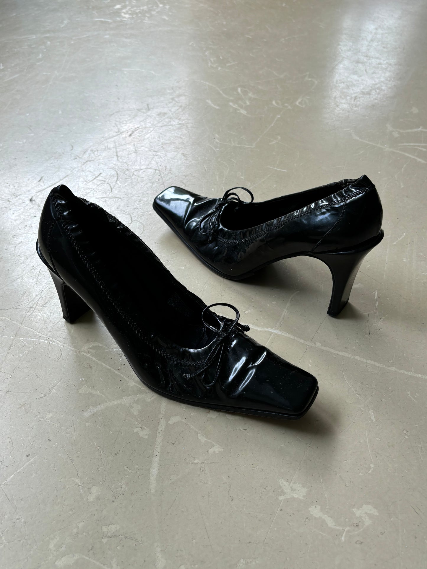 Emporio Armani Black Patent Heels