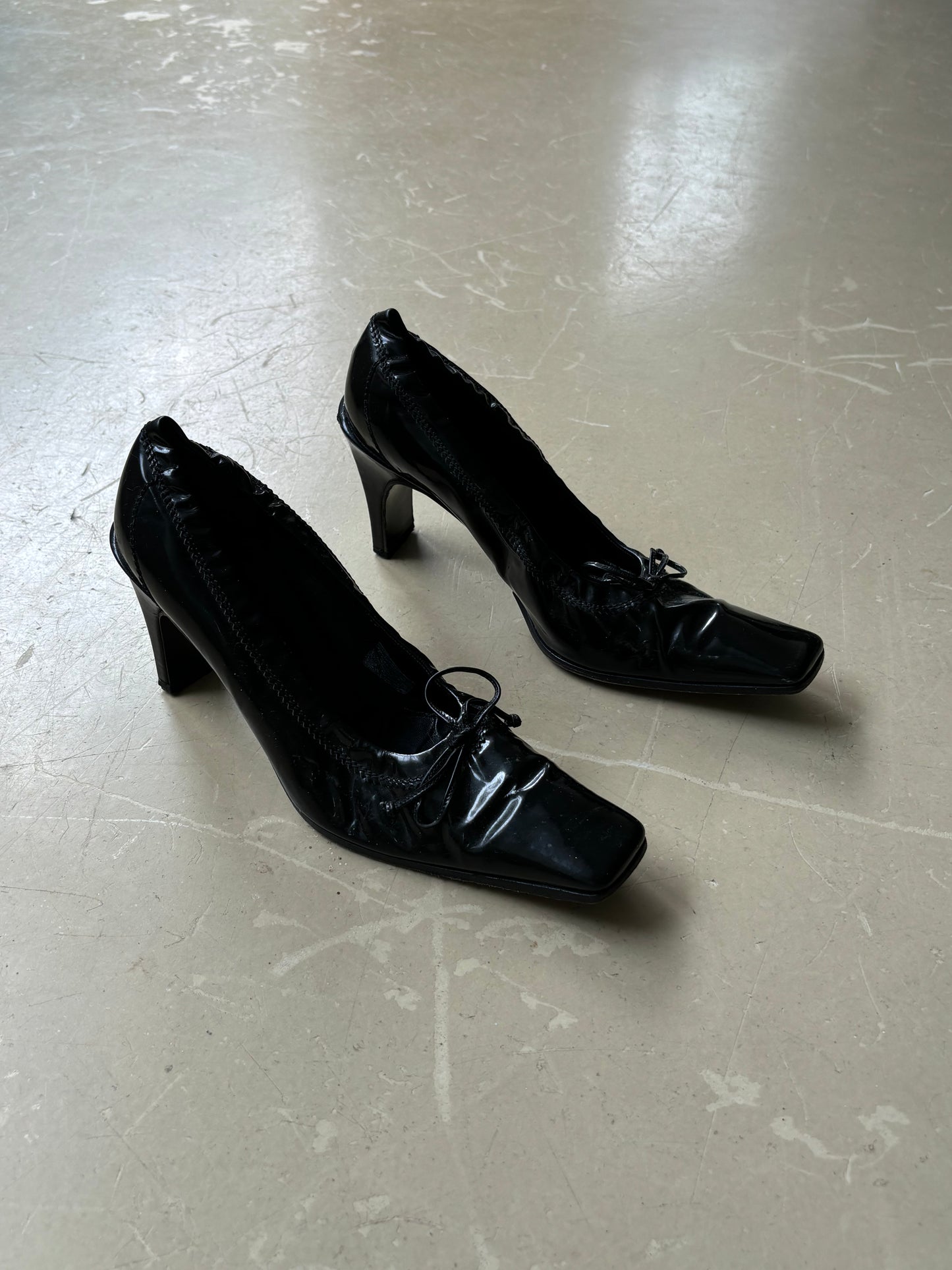 Emporio Armani Black Patent Heels