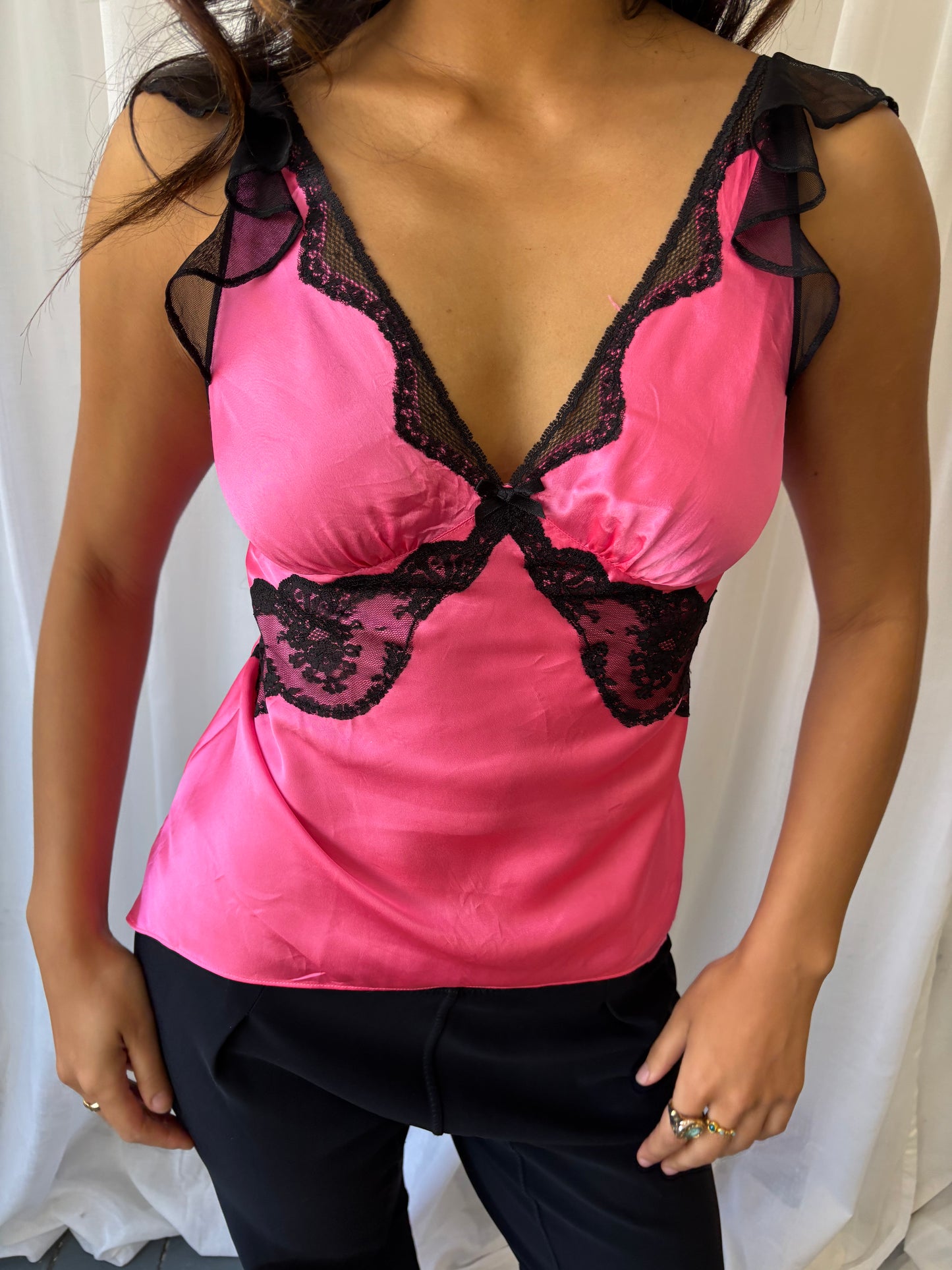 Betsey Johnson Pink Silk Cami